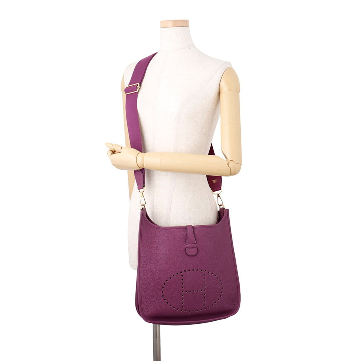 Hermes Anemone Taurillon Clemence Leather Handbag Shoulder Bag (Pre-Owned)