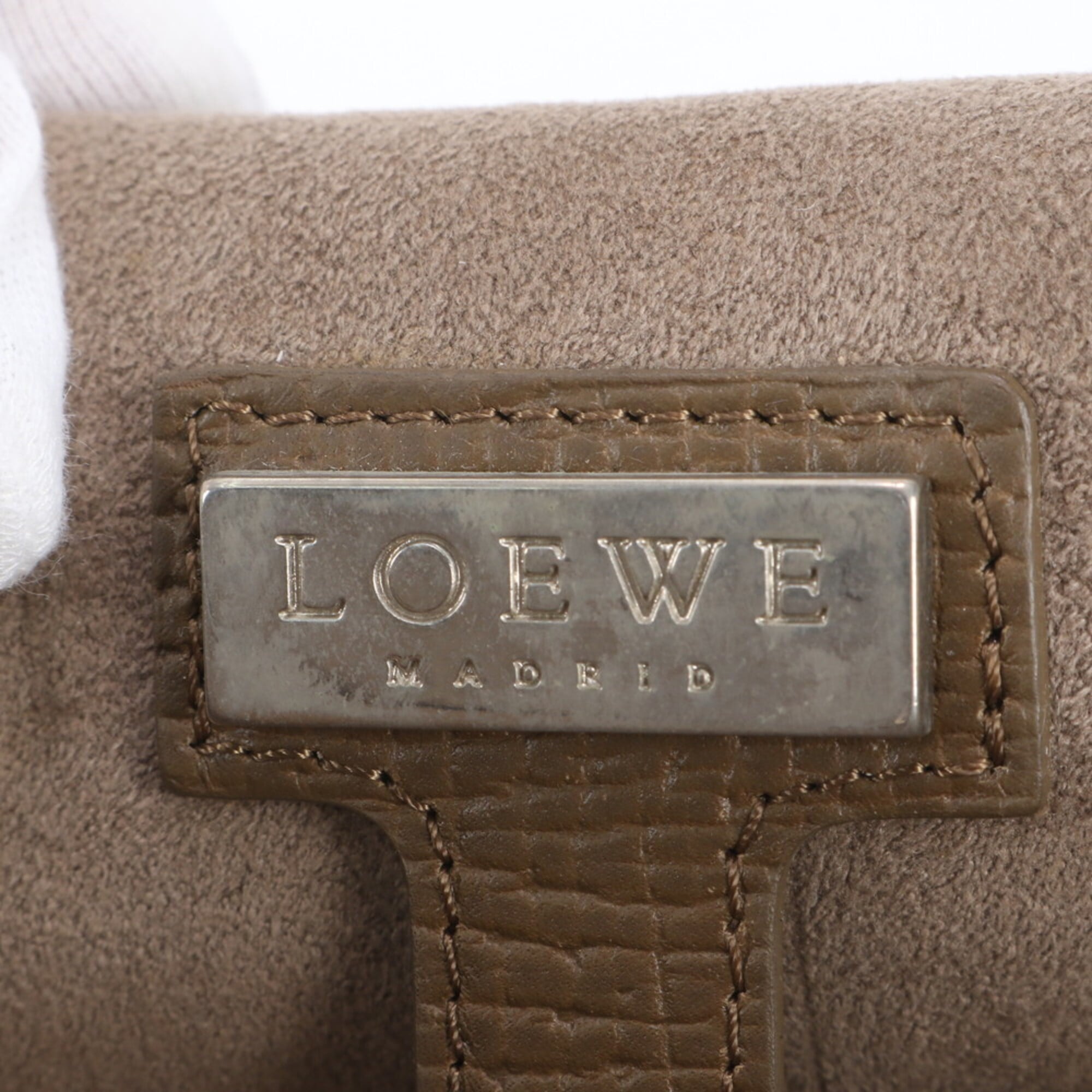 Loewe Brown Leather Briefcase Tote Bag (Pre-Owned)
