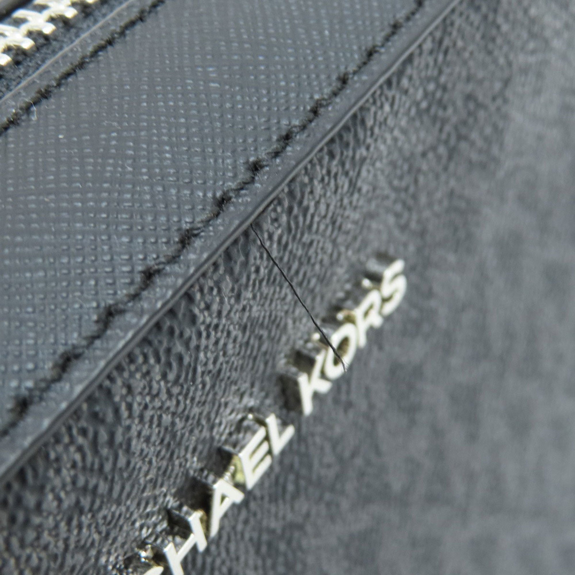 Michael Kors Gray Coated Canvas Shoulder Bag (Pre-Owned)