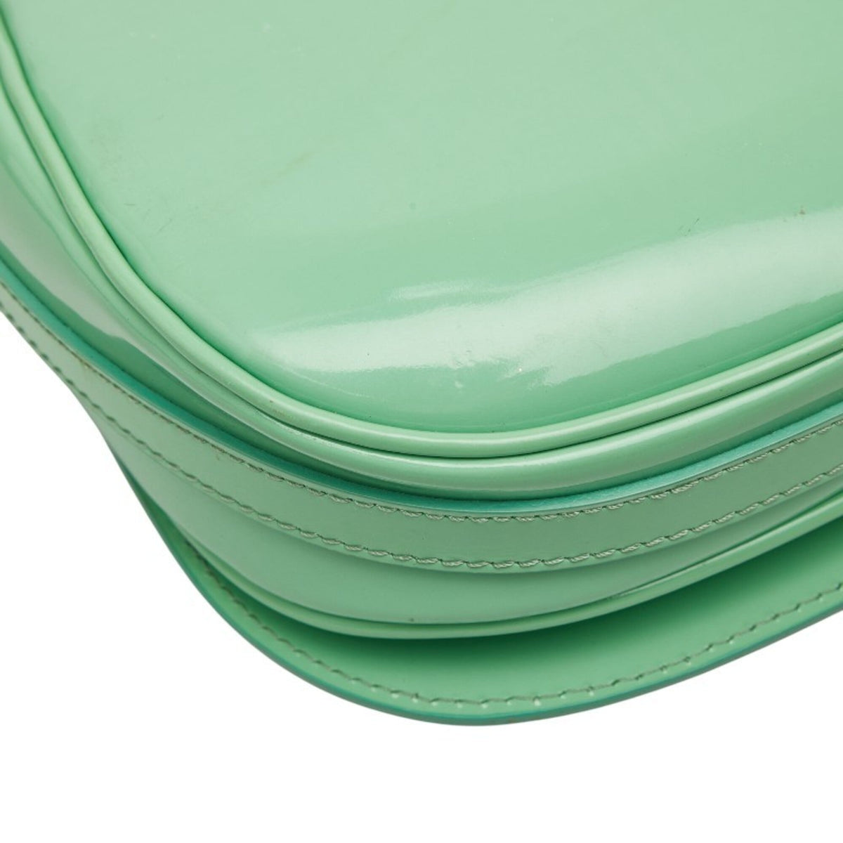 Burberry Green Patent Leather Shoulder Bag (Pre-Owned)