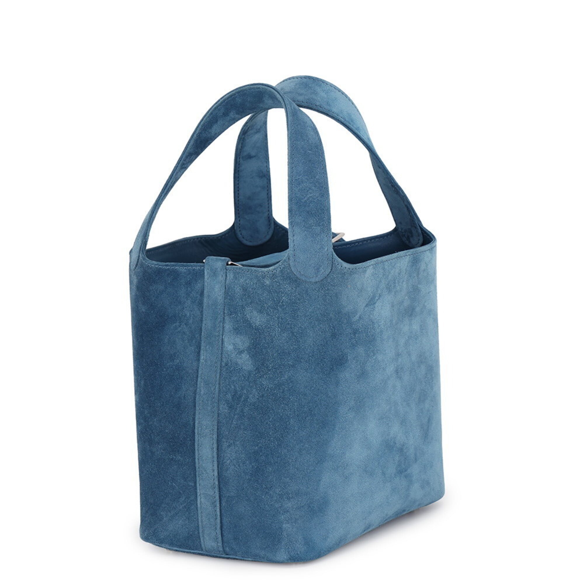Hermes Blue Swift Leather Suede Handbag (Pre-Owned)