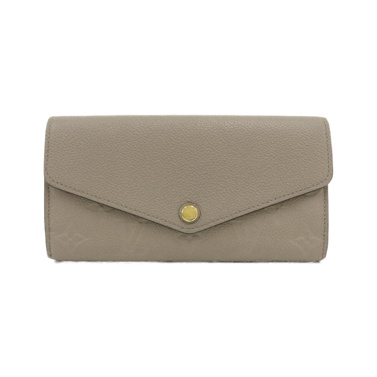 Louis Vuitton Monogram Empreinte Beige Tourterelle Leather Long Wallet (Bi-Fold) (Pre-Owned)
