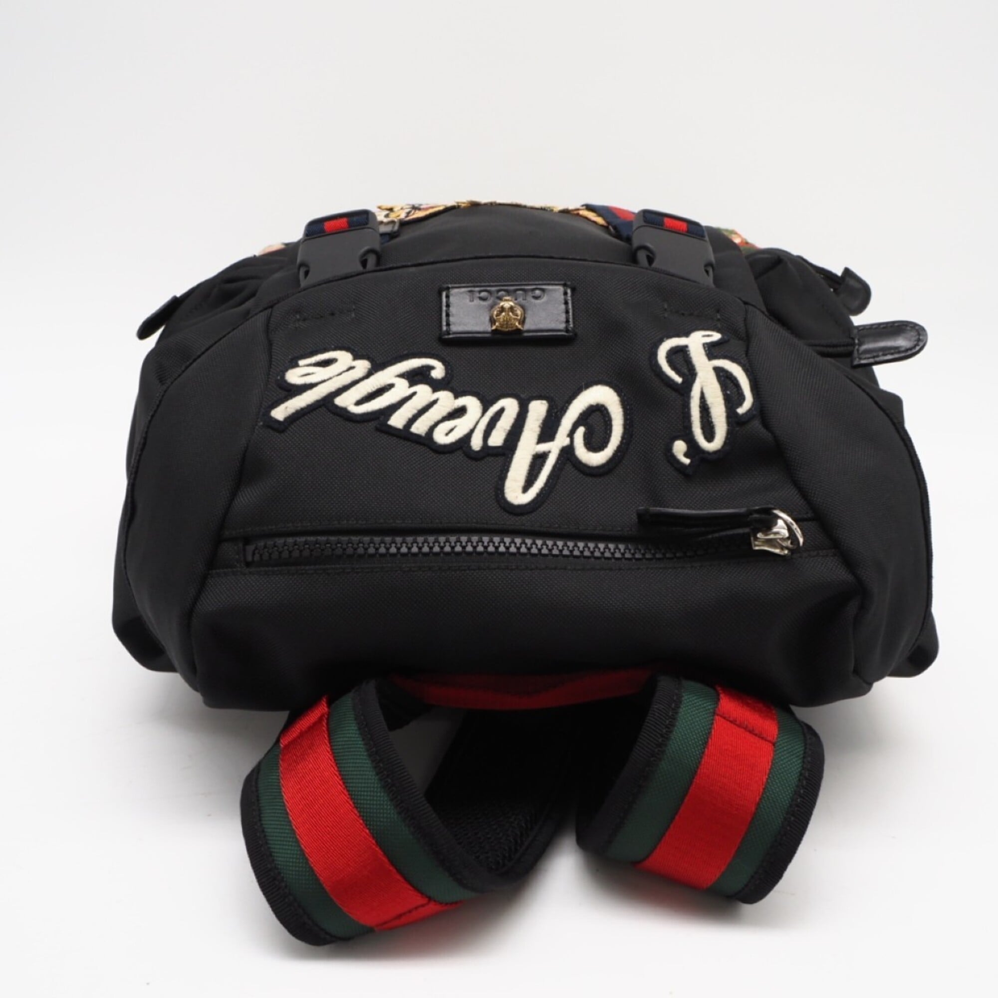 Gucci Black Multi-Color Nylon Backpack (Pre-Owned)