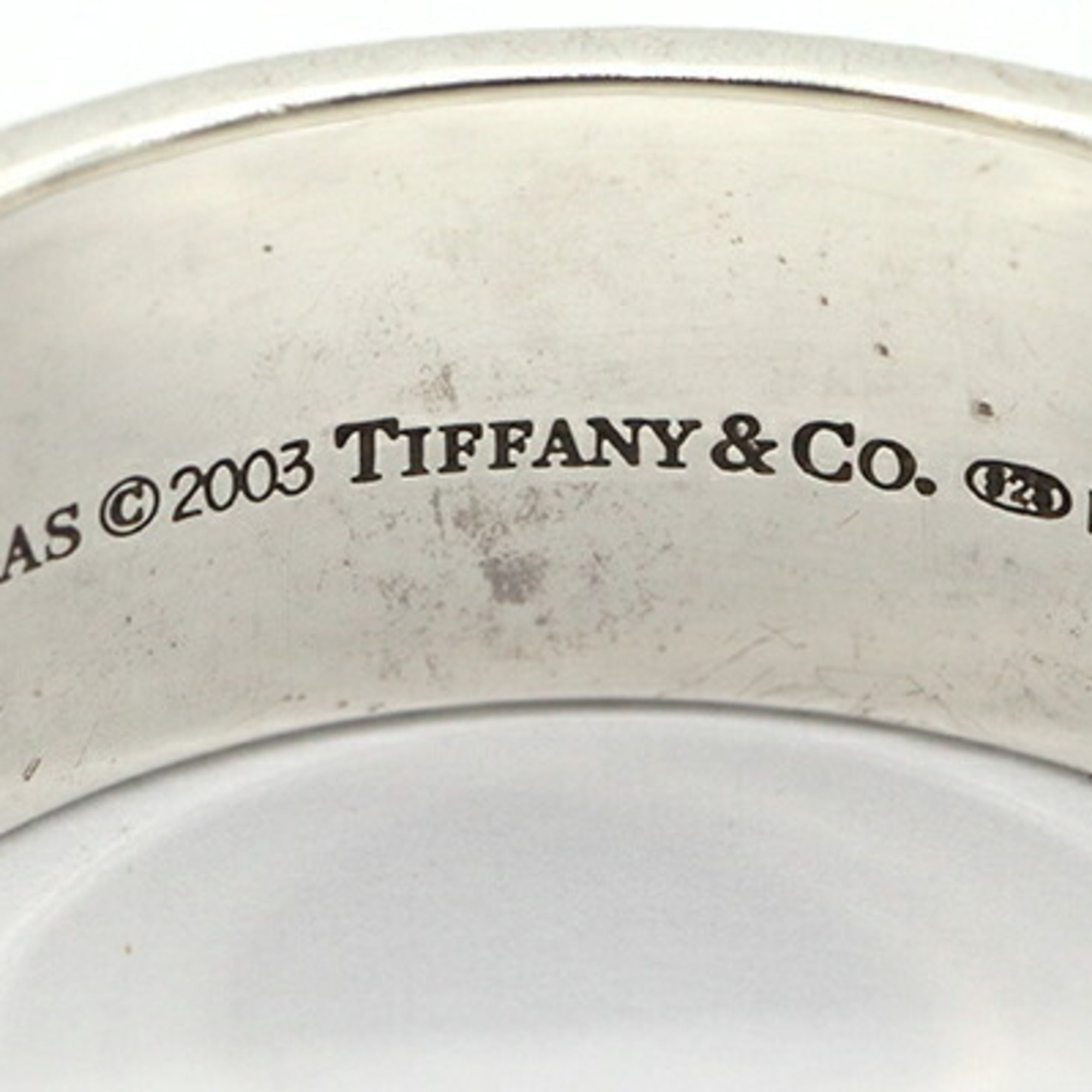 Tiffany Atlas Sterling Silver 925 Band Ring (Pre-Owned)