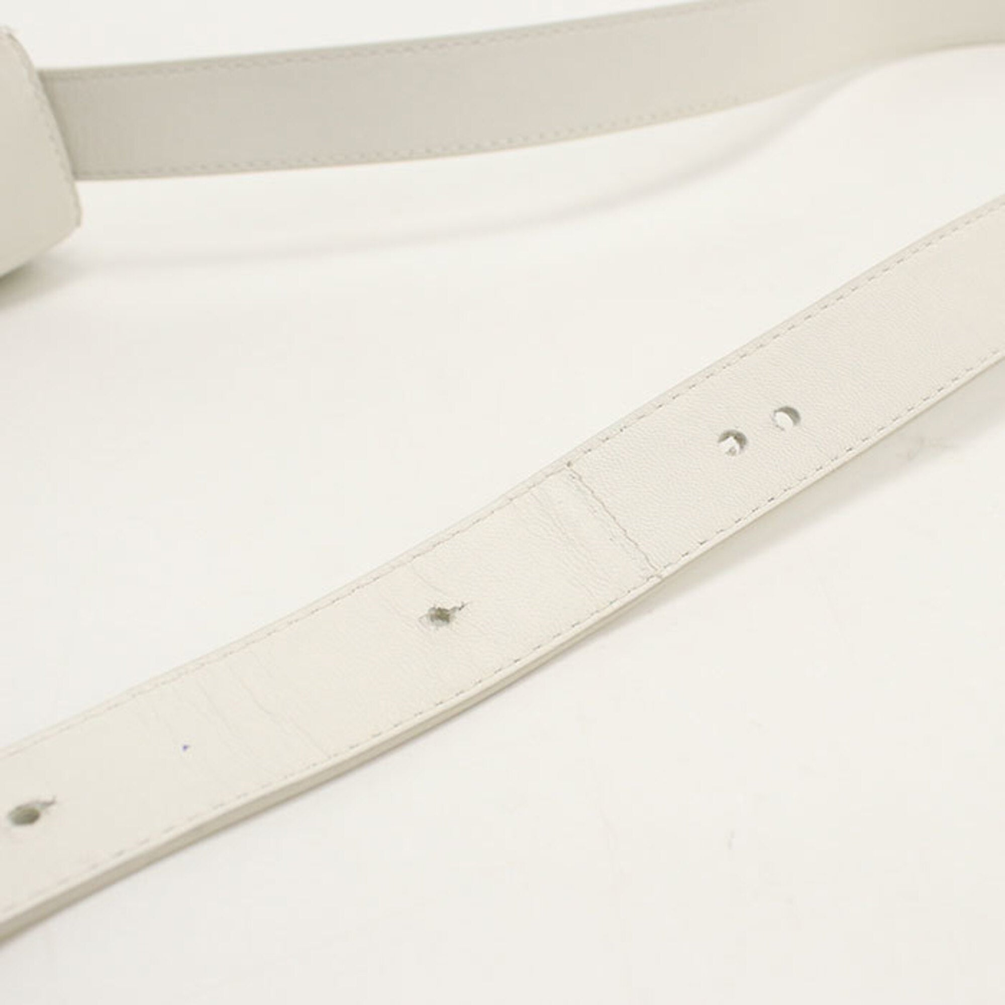 Bottega Veneta White Leather Shoulder Bag (Pre-Owned)