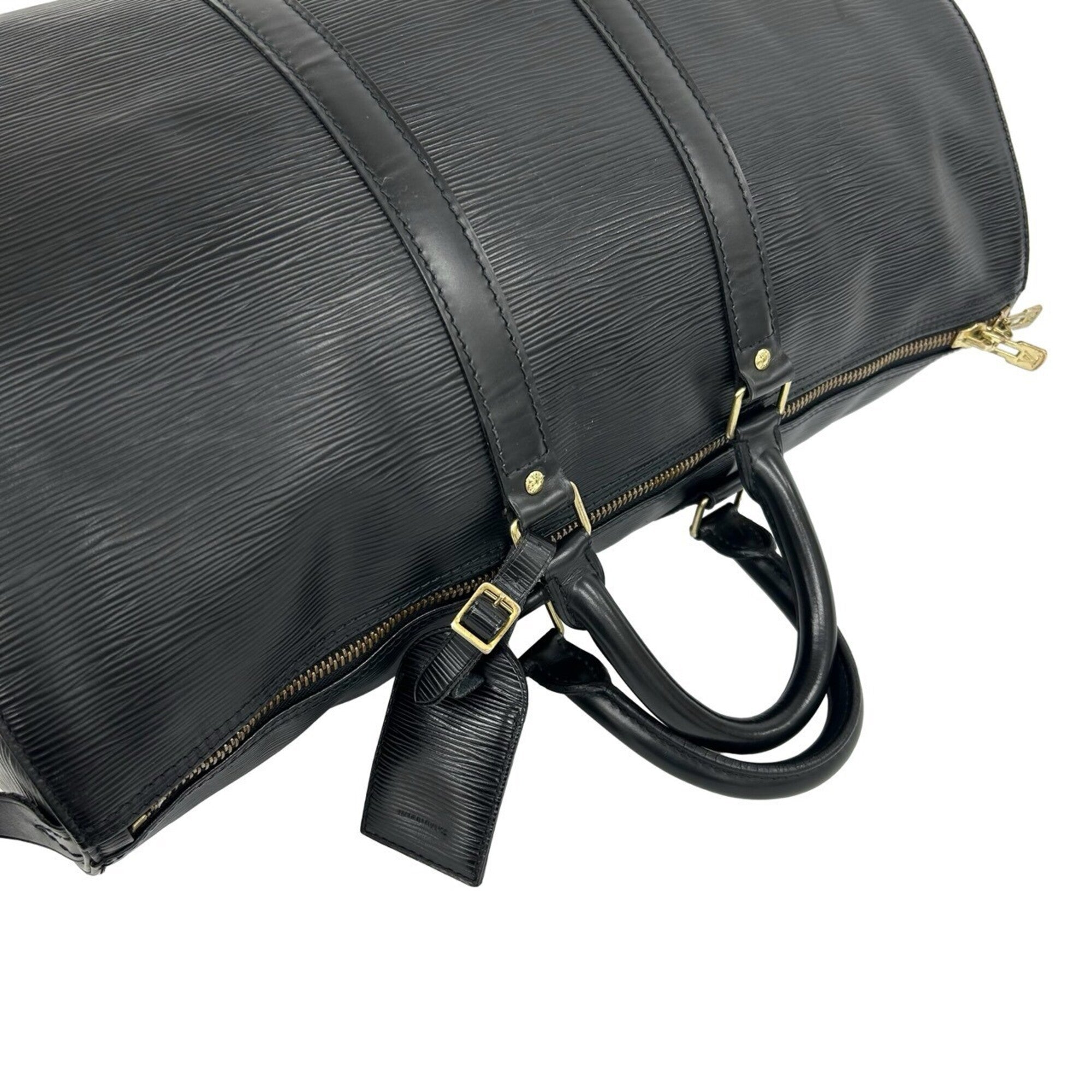 Louis Vuitton Black Leather Boston Bag (Pre-Owned)