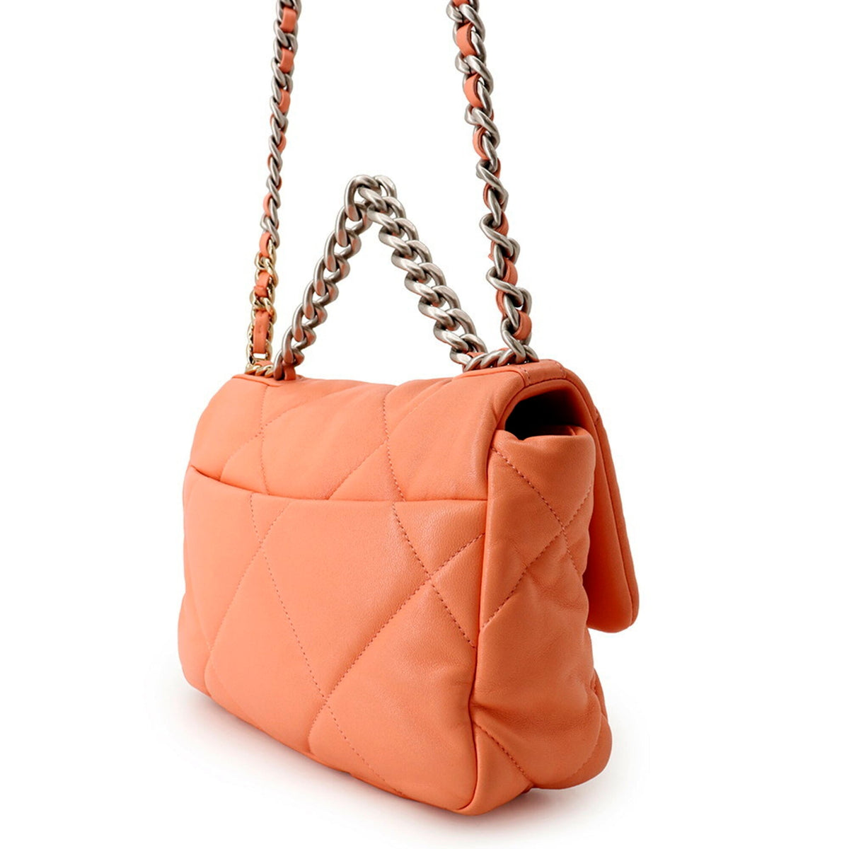 Chanel Matelasse Salmon Pink Leather Handbag Shoulder Bag (Pre-Owned)