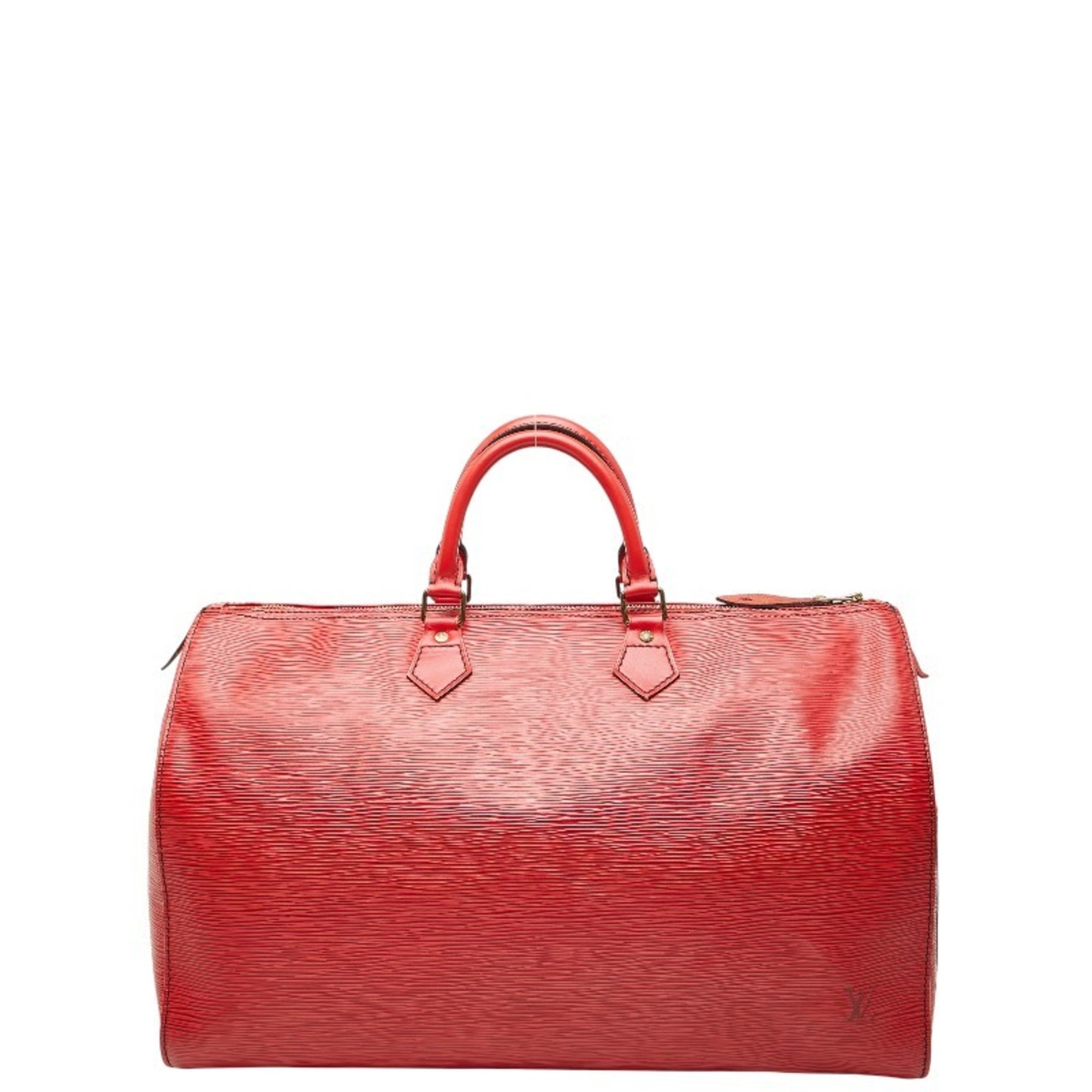 Louis Vuitton Epi Castilian Red Leather Boston Bag Handbag (Pre-Owned)