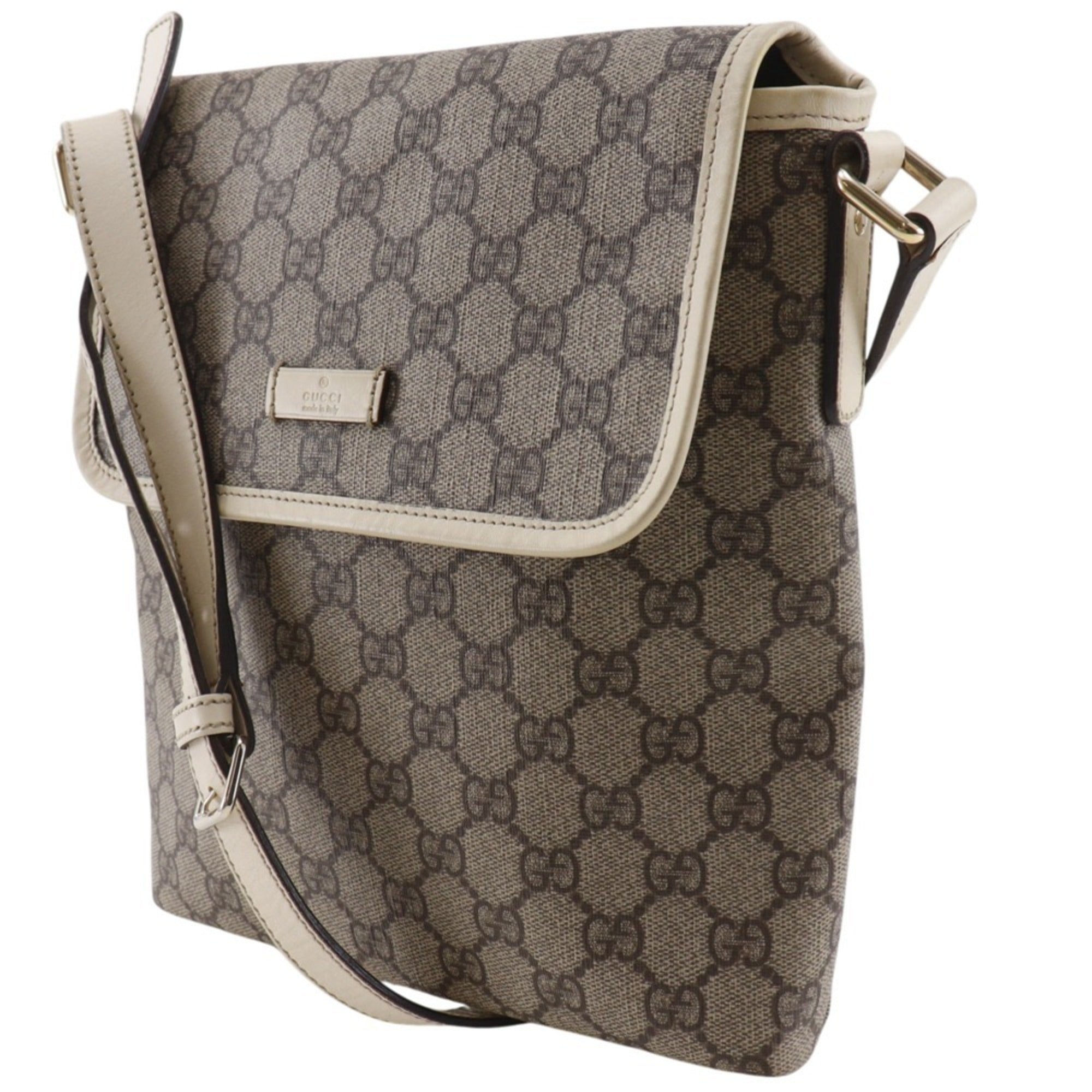 Gucci Beige Gg Supreme Shoulder Bag (Pre-Owned)