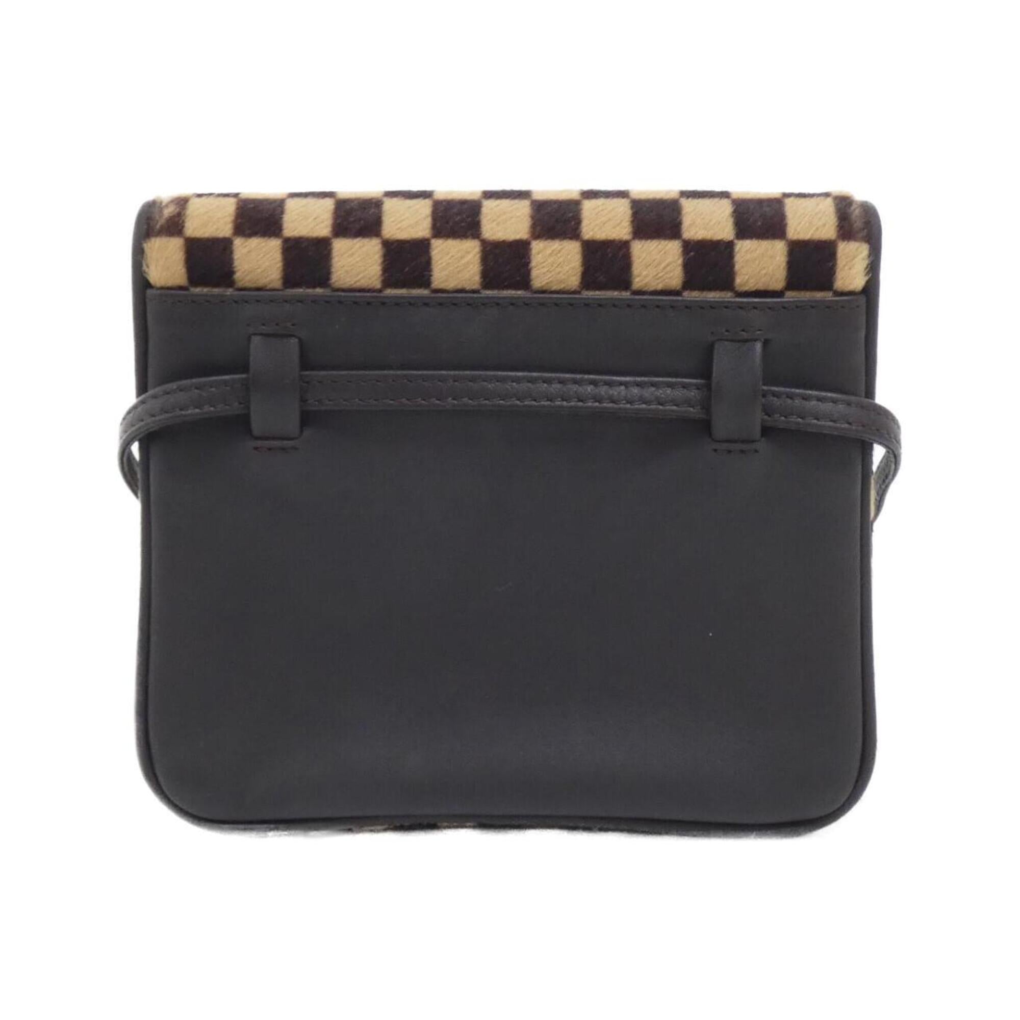 Louis Vuitton Damier Sauvage Ebene Leather Shoulder Bag (Pre-Owned)