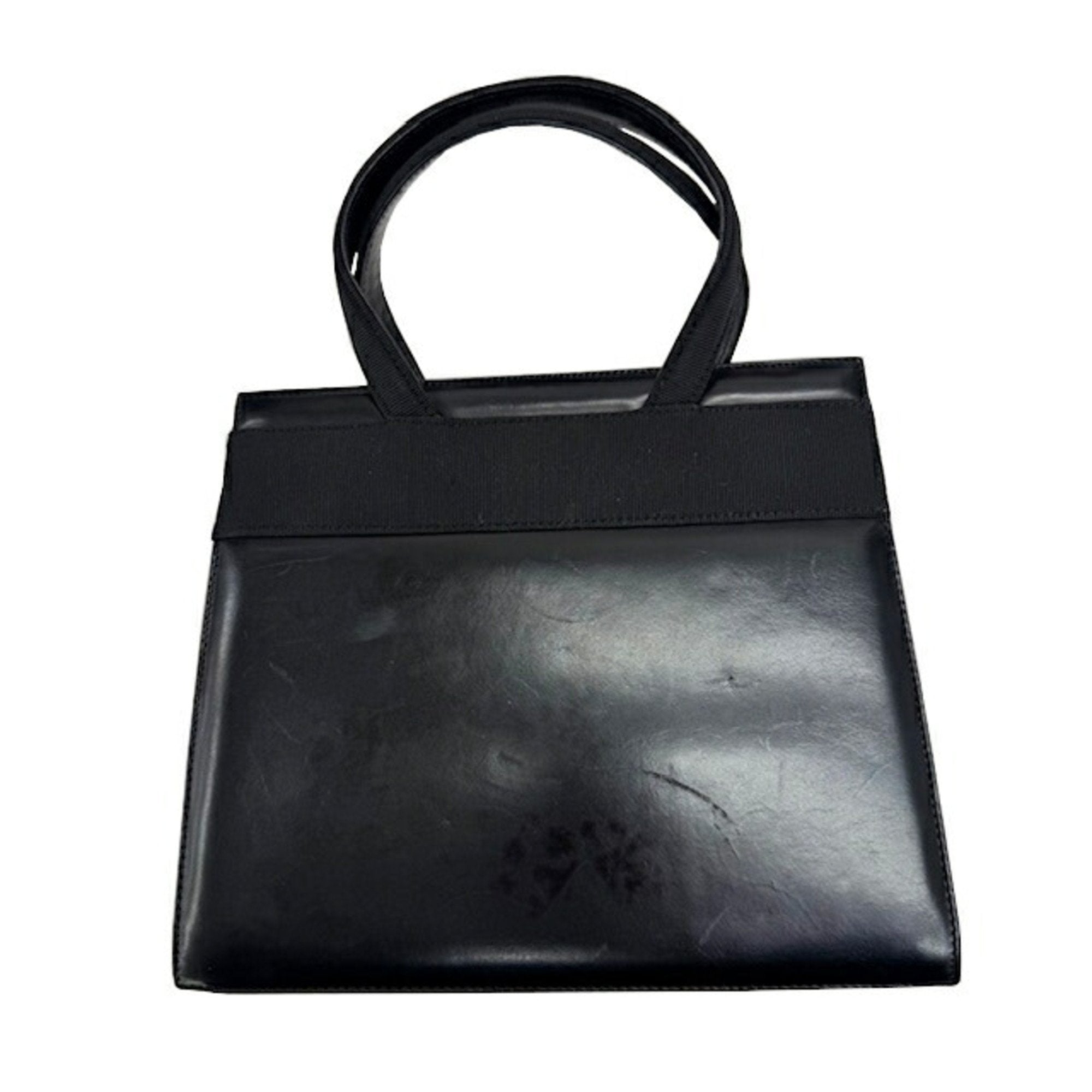 Salvatore Ferragamo Black Leather Handbag (Pre-Owned)