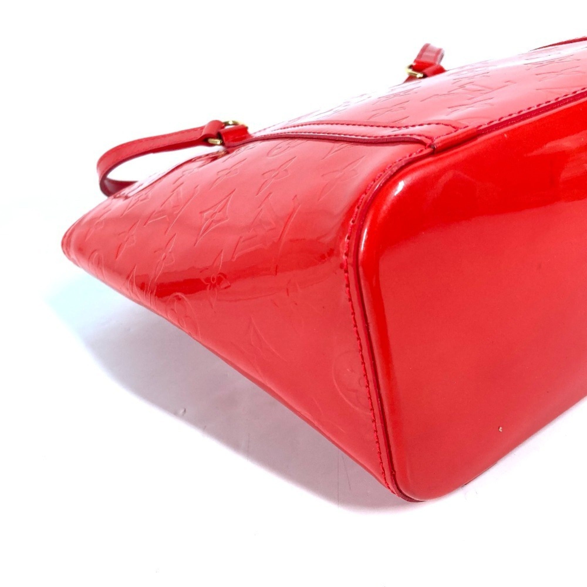 Louis Vuitton Red Color Rouge Grenadine Monogram Vernis Shoulder Bag Tote Bag (Pre-Owned)
