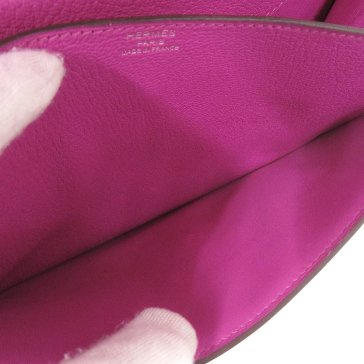 Hermes Rose Purple Chevre Leather Clutch Bag (Pre-Owned)