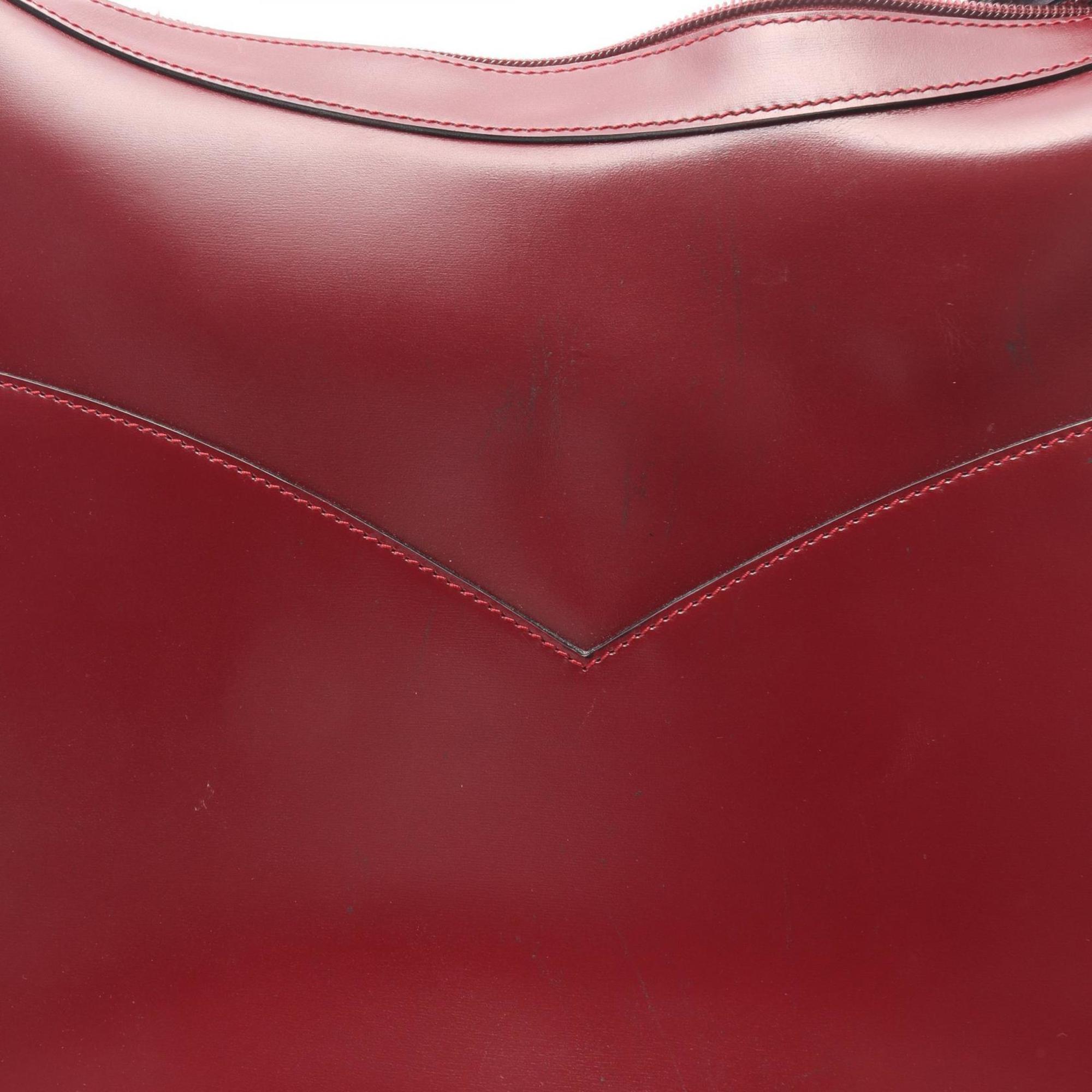 Yves Saint Laurent Bordeaux Leather Handbag Shoulder Bag (Pre-Owned)