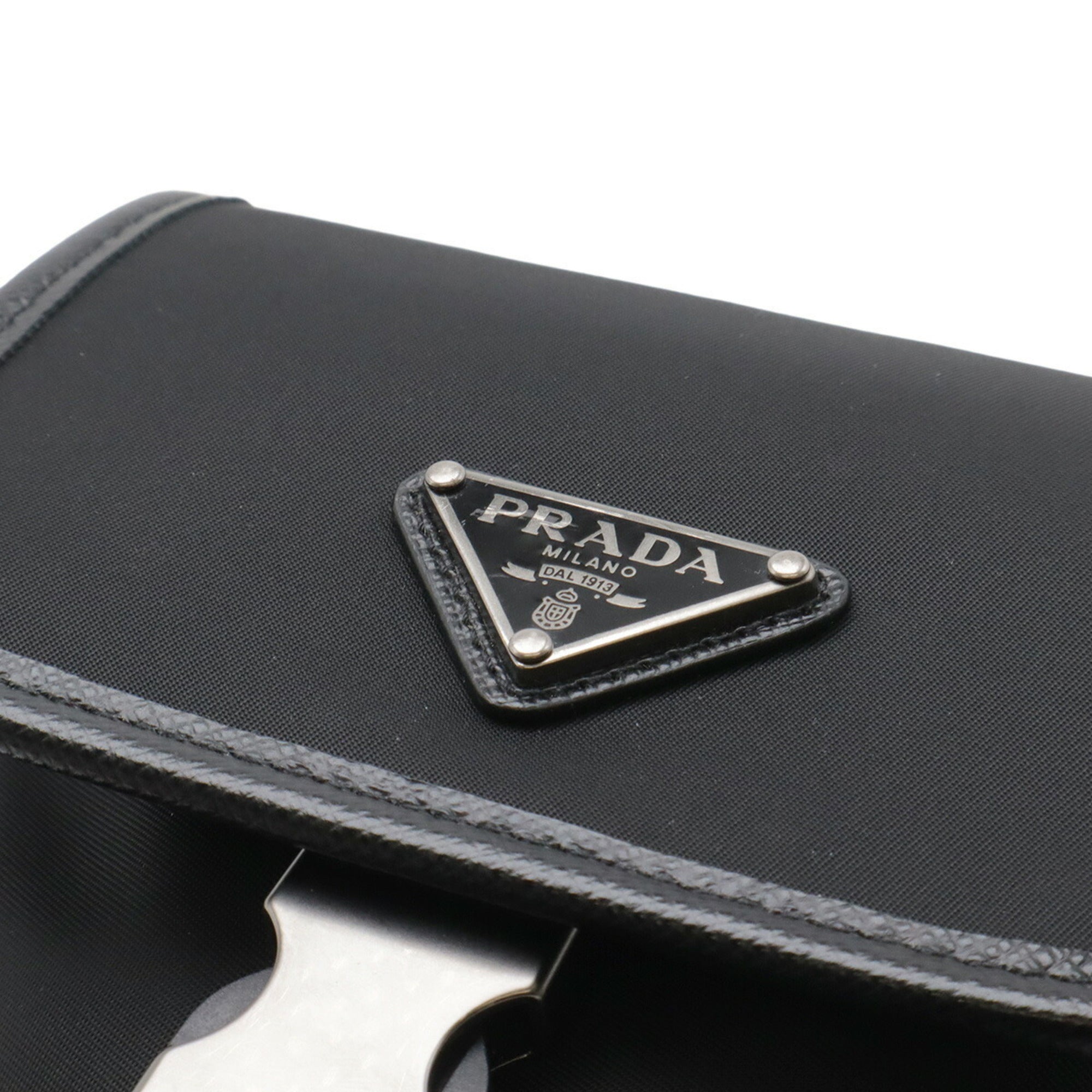 Prada Black Nero Nylon Handbag Shoulder Bag (Pre-Owned)