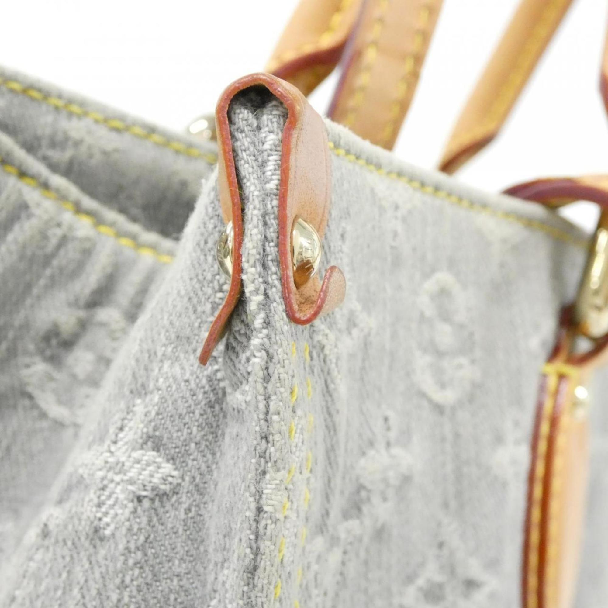 Louis Vuitton Gray Denim Canvas Handbag (Pre-Owned)