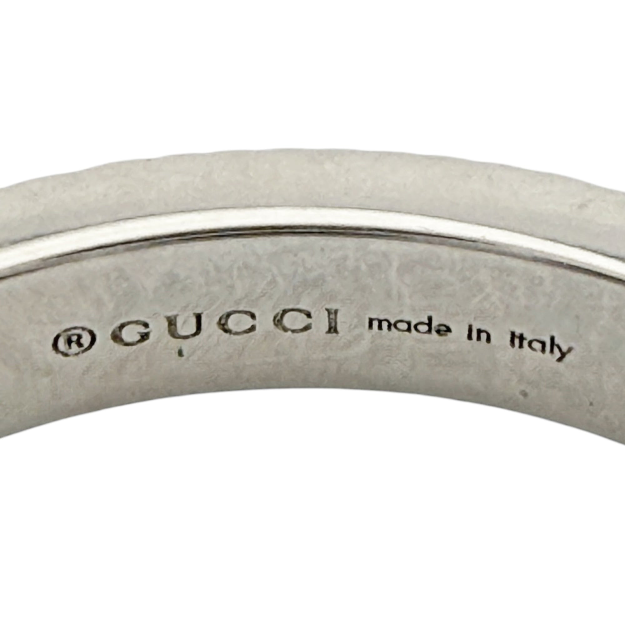 Gucci Silver White Gold (18K) Band Ring (Pre-Owned)