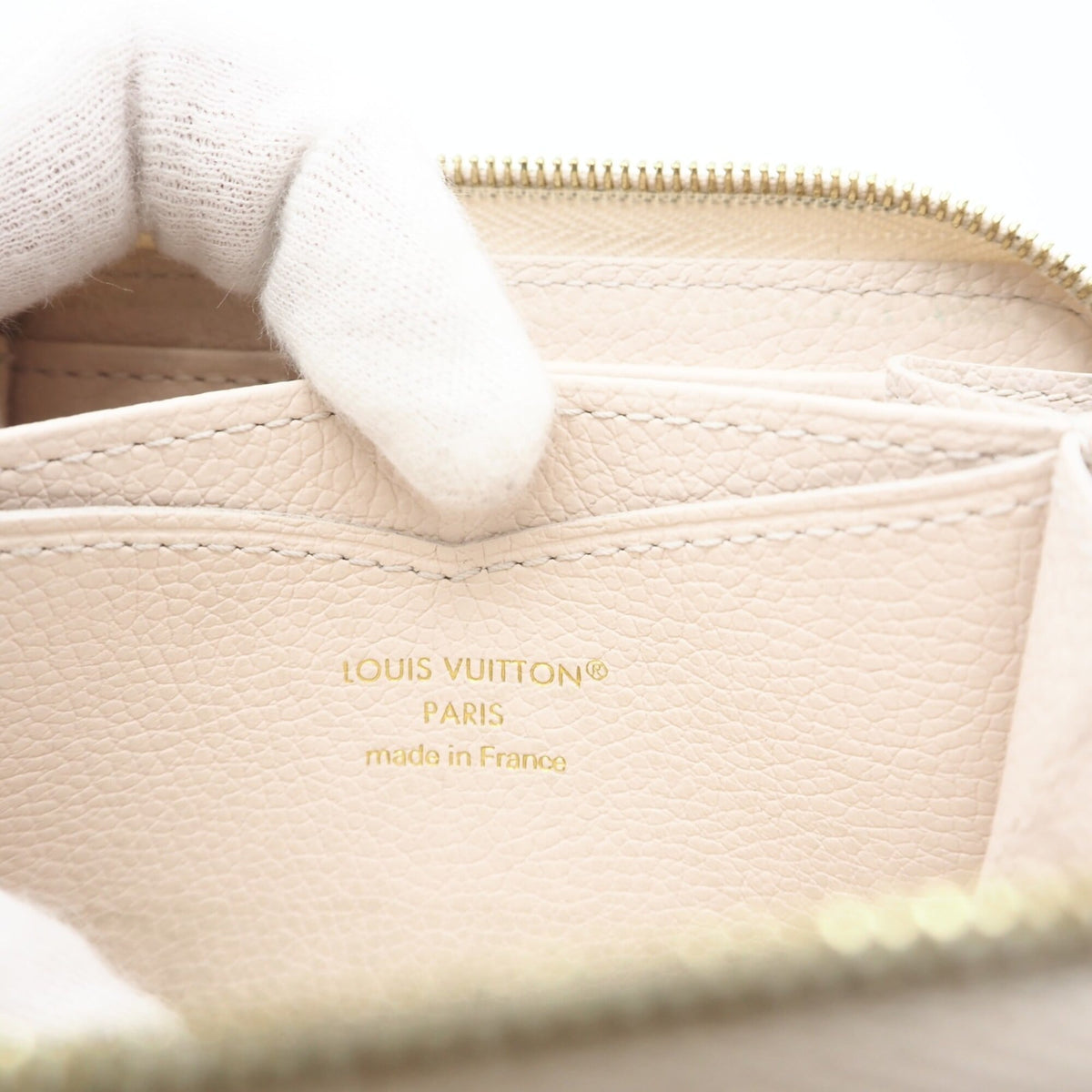Louis Vuitton Monogram Empreinte Pink Beige Leather Coin Purse/Coin Case (Pre-Owned)