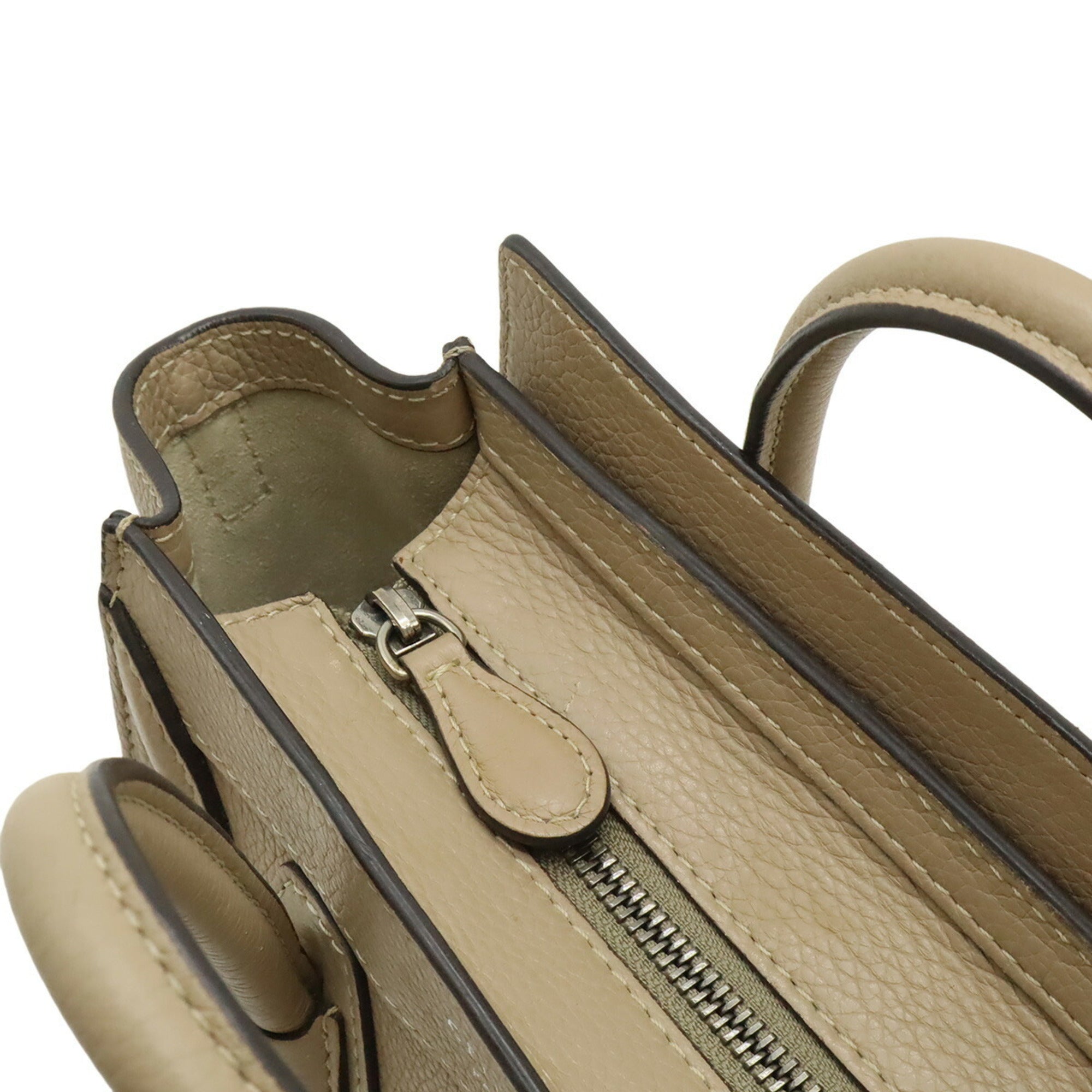 Celine Beige Leather Handbag Shoulder Bag (Pre-Owned)
