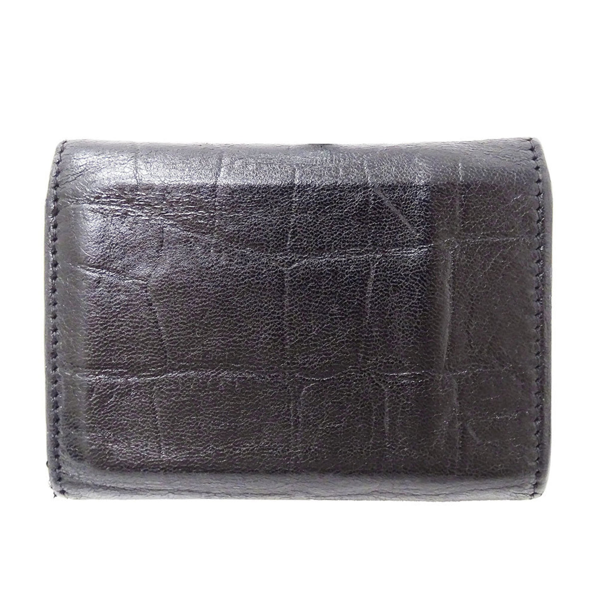 Saint Laurent Black Leather Wallet (Tri-Fold) (Pre-Owned)