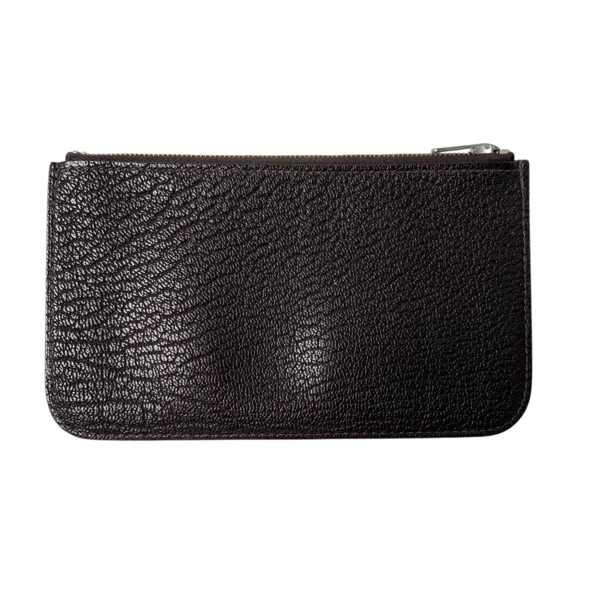 Hermes Dark Brown Leather Wallet (Bi-Fold) (Pre-Owned)