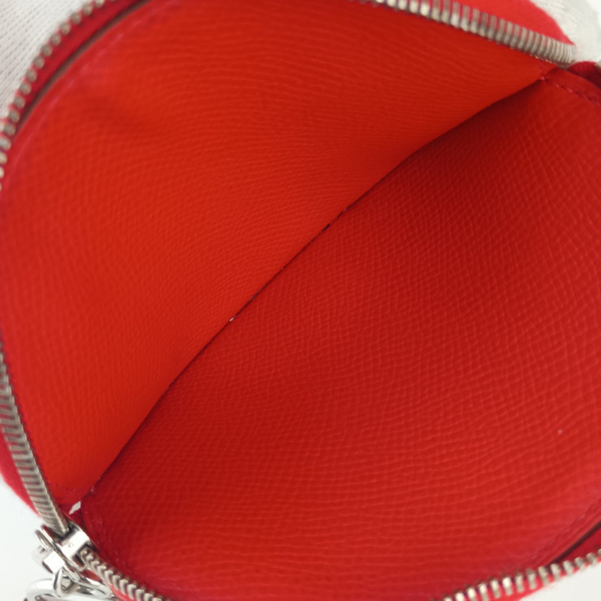 Hermes Multi-Color Red Color Epsom Leather Coin Purse/Coin Case (Pre-Owned)