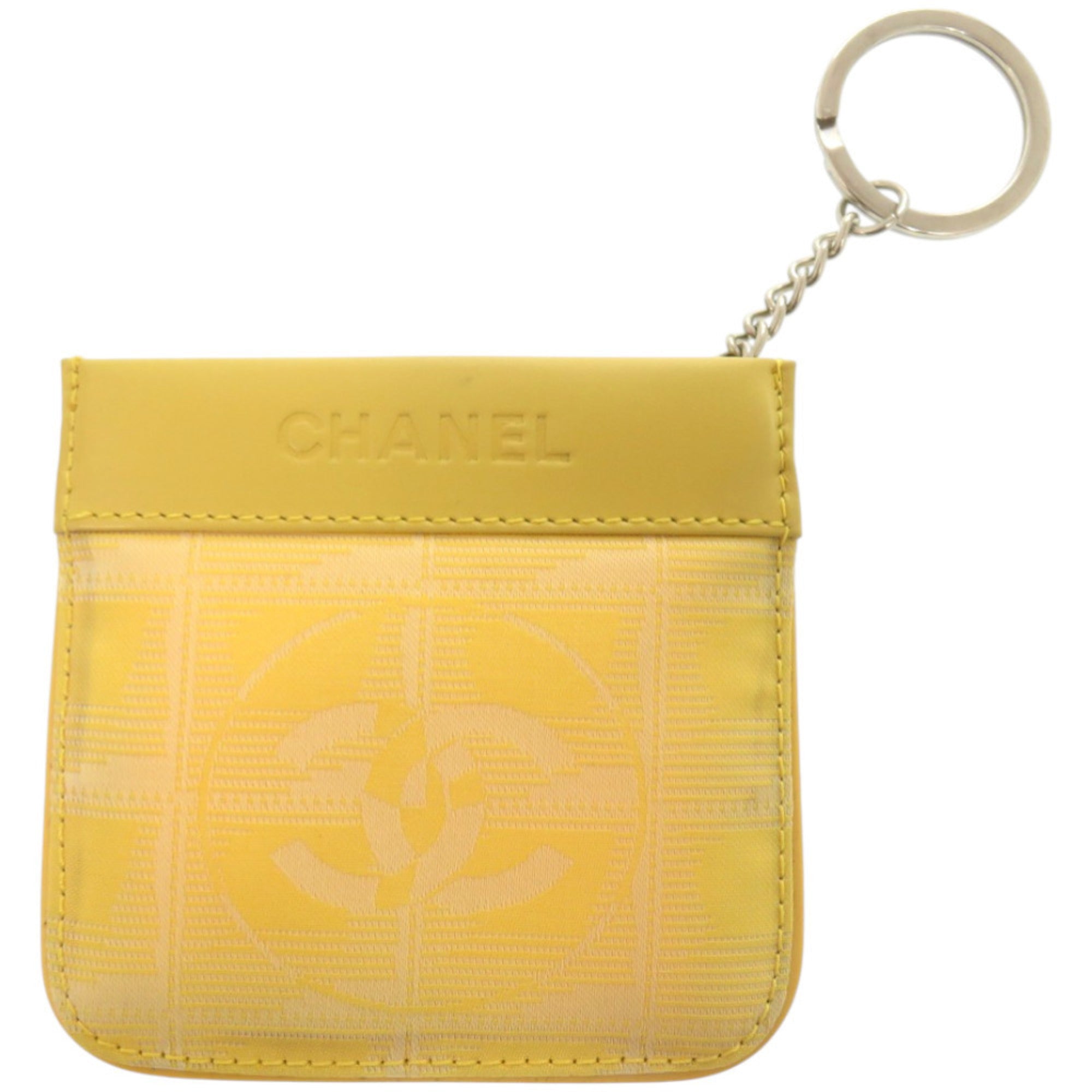 Chanel Yellow Pvc Leather Coin Purse/Coin Case (Pre-Owned)