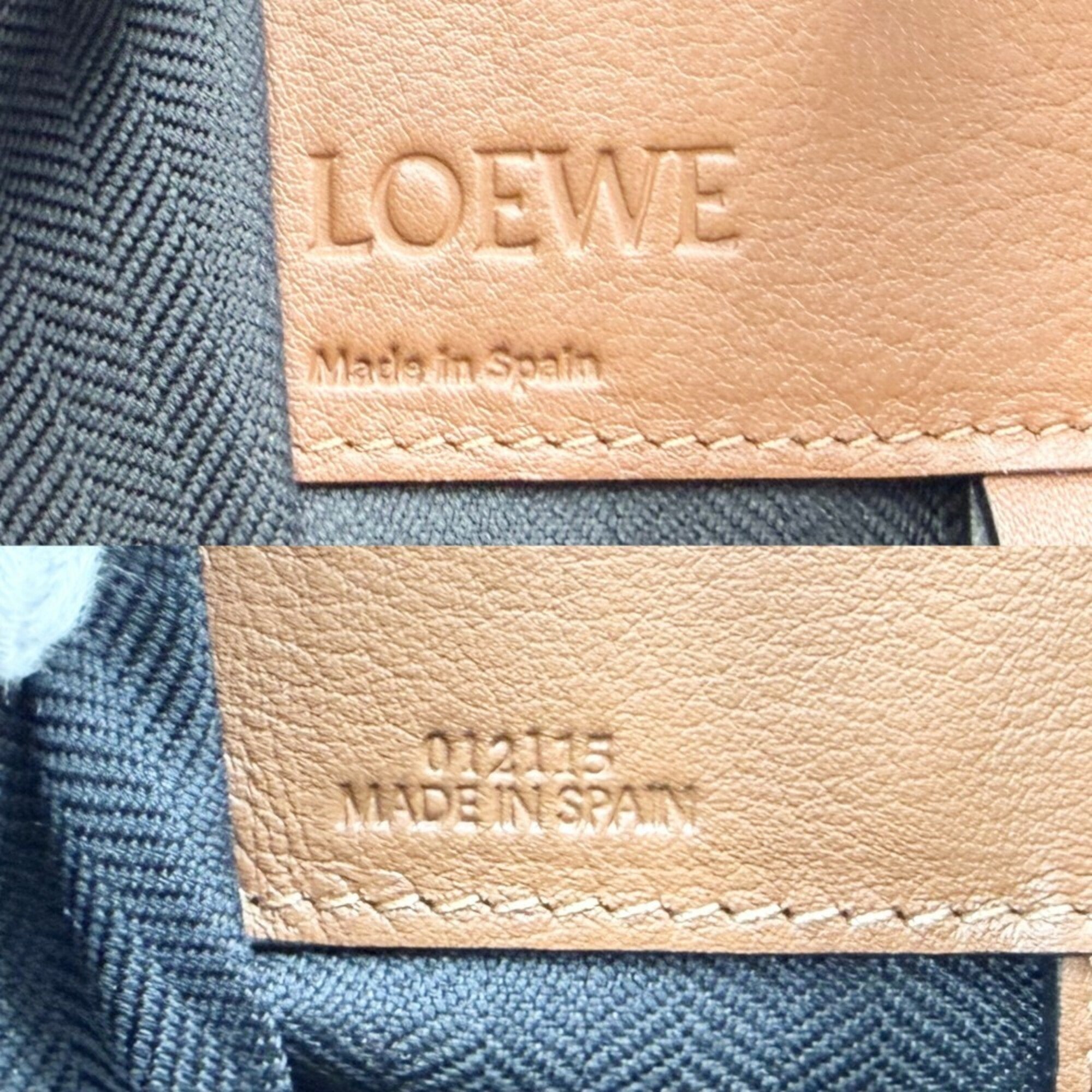 Loewe Brown Leather Handbag Shoulder Bag Tote Bag (Pre-Owned)