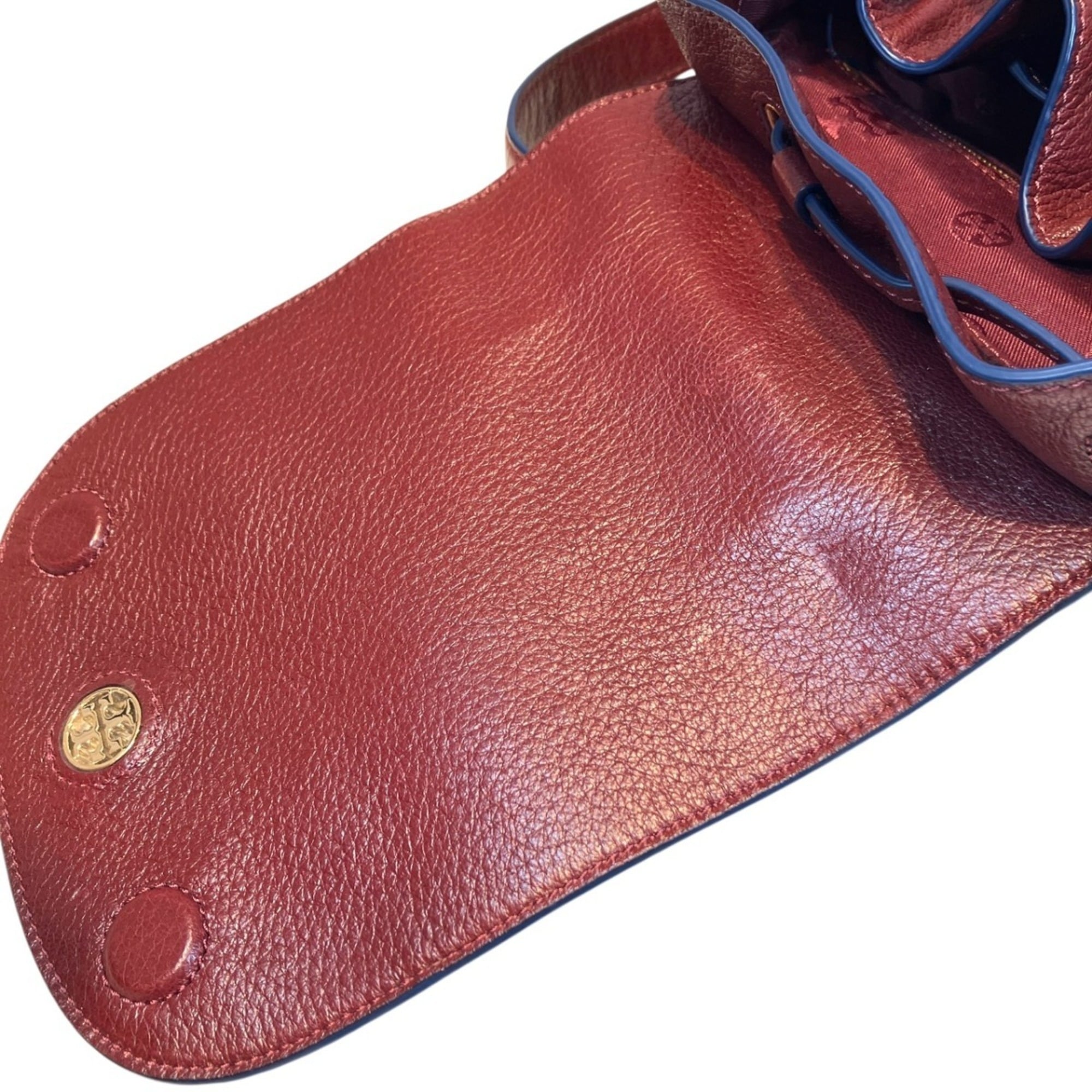 Tory Burch Burgundy Leather Backpack (Pre-Owned)