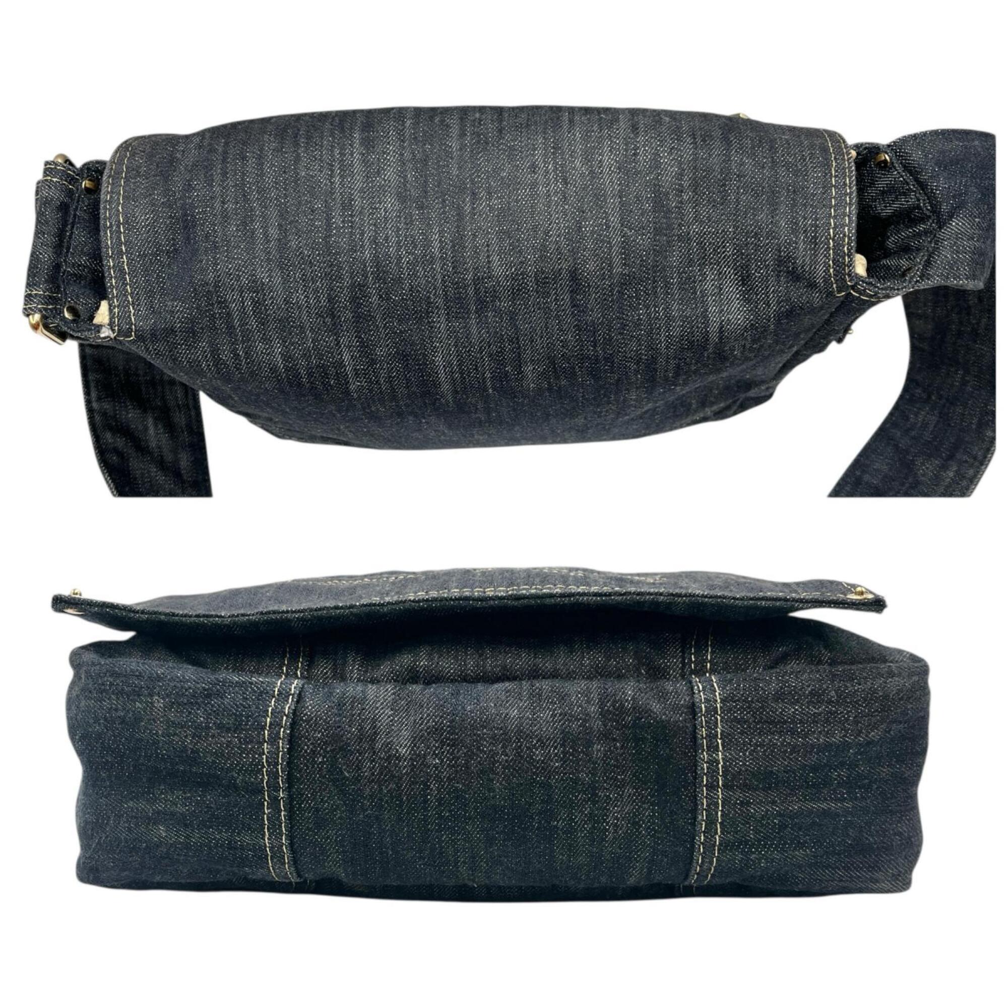 Chanel Denim Messenger Bag Shoulder Bag (Pre-Owned)