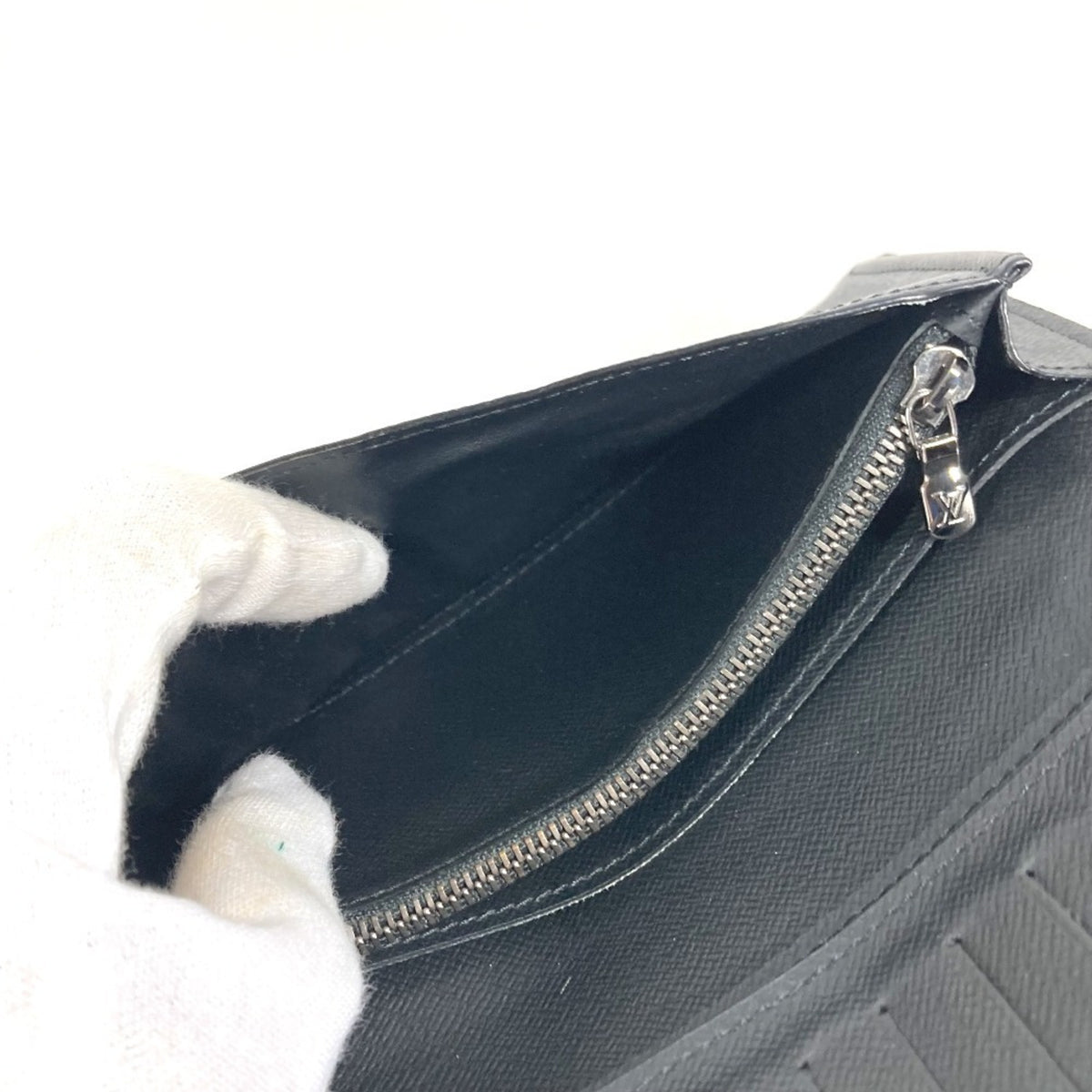 Louis Vuitton Black Galle Monogram Eclipse Monogram Eclipse Long Wallet (Bi-Fold) (Pre-Owned)