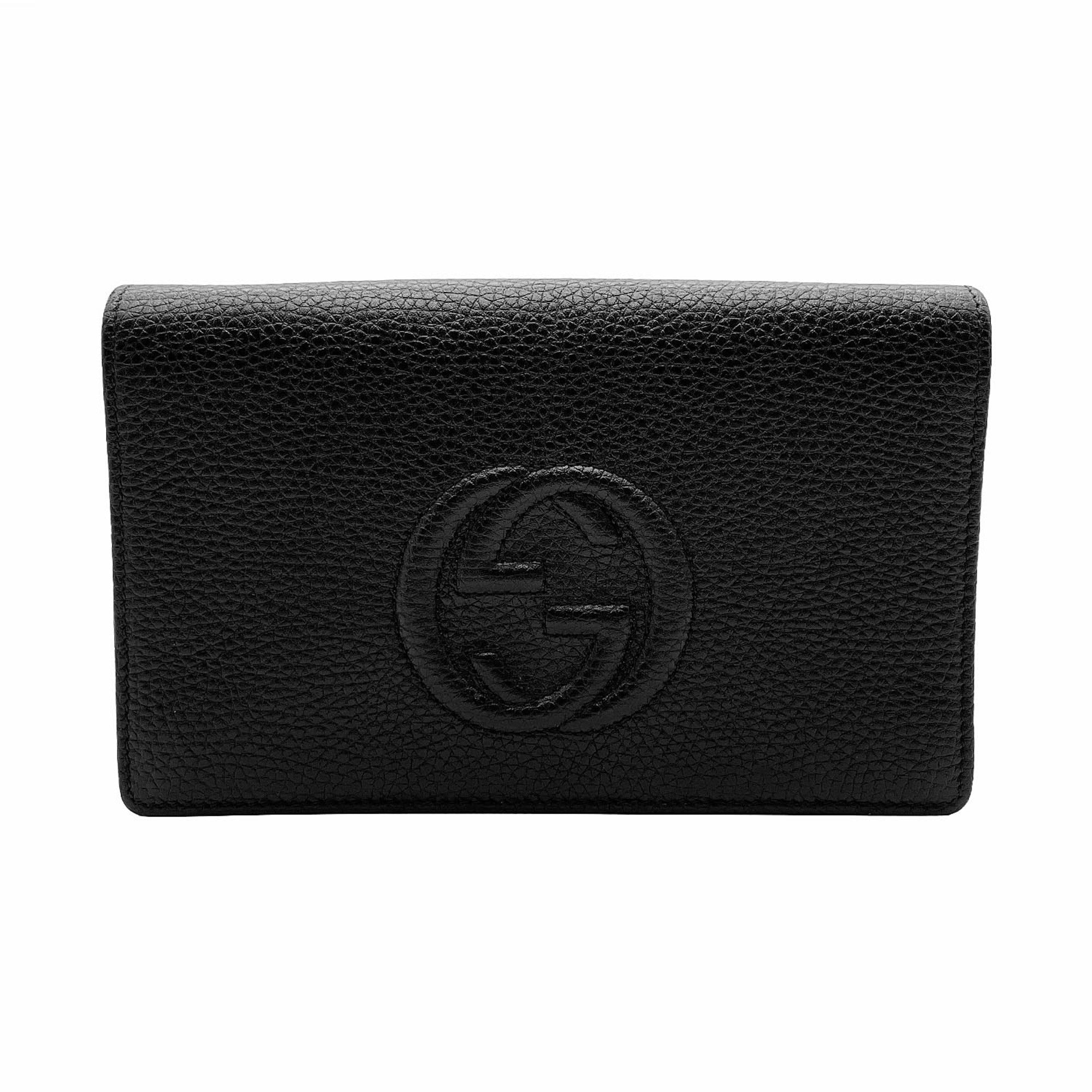 Gucci Soho Black Leather Shoulder Bag (Pre-Owned)