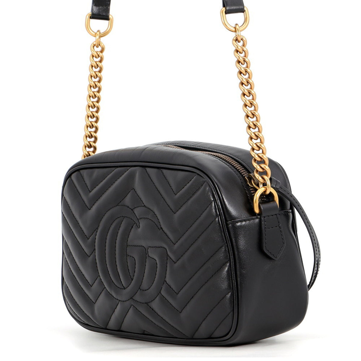 Gucci Black Leather Handbag Shoulder Bag (Pre-Owned)