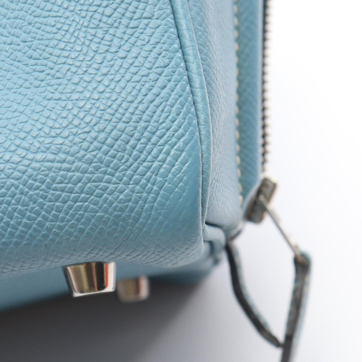 Hermes Blue Epsom Leather Leather Handbag (Pre-Owned)