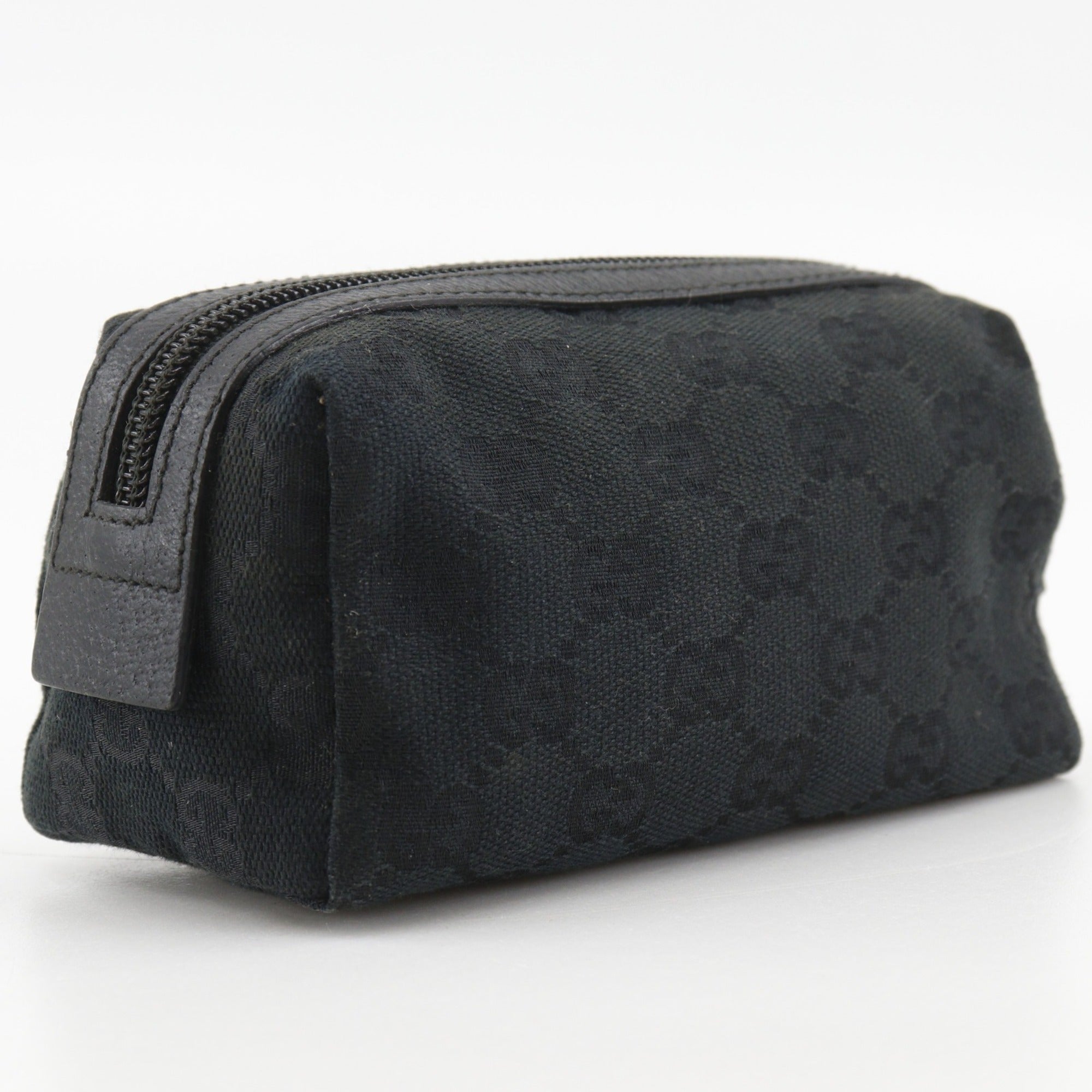Gucci Black Gg Canvas Pouch (Pre-Owned)