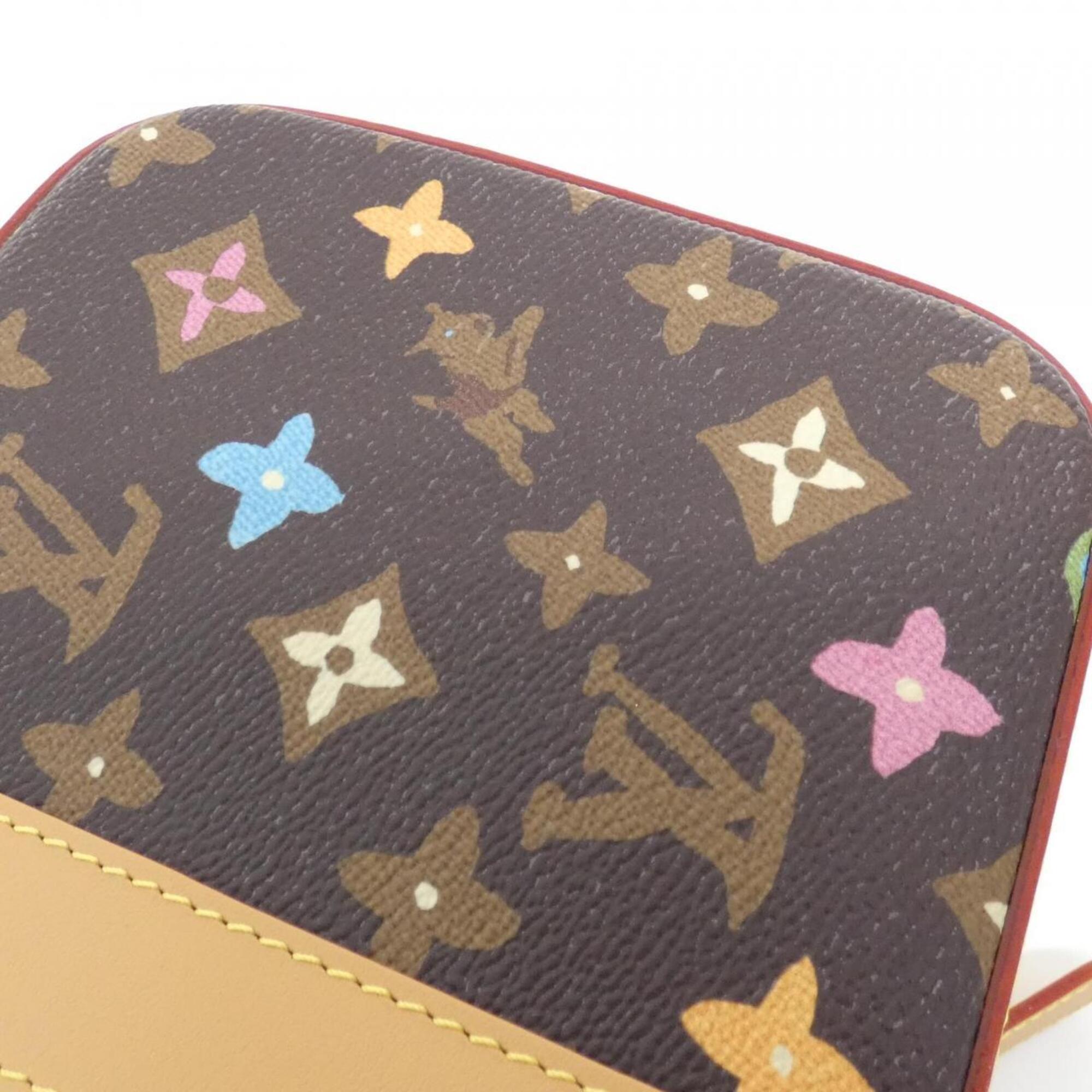Louis Vuitton Chocolate Marron Coated Canvas Shoulder Bag (Pre-Owned)