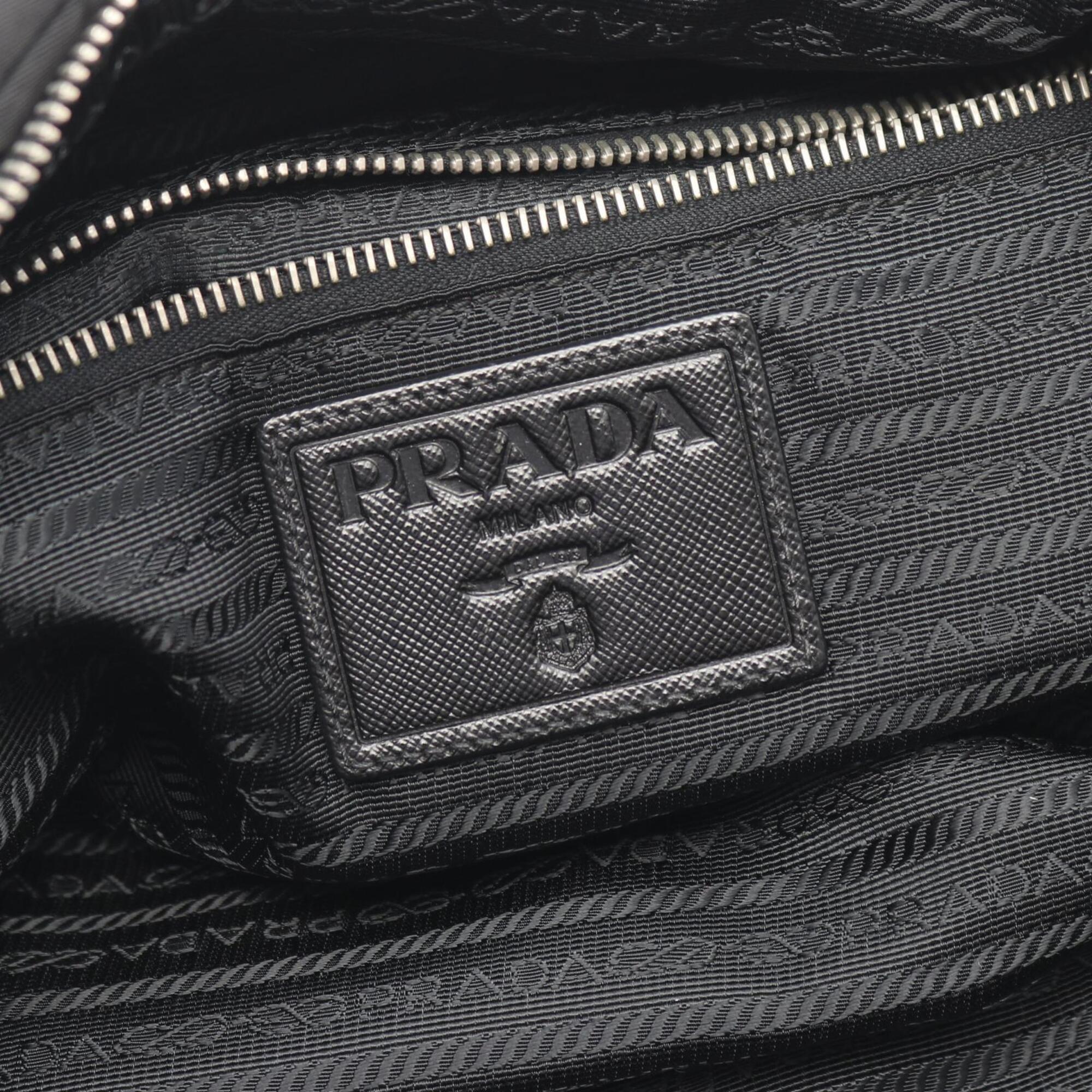 Prada Black Nylon Boston Bag Handbag (Pre-Owned)