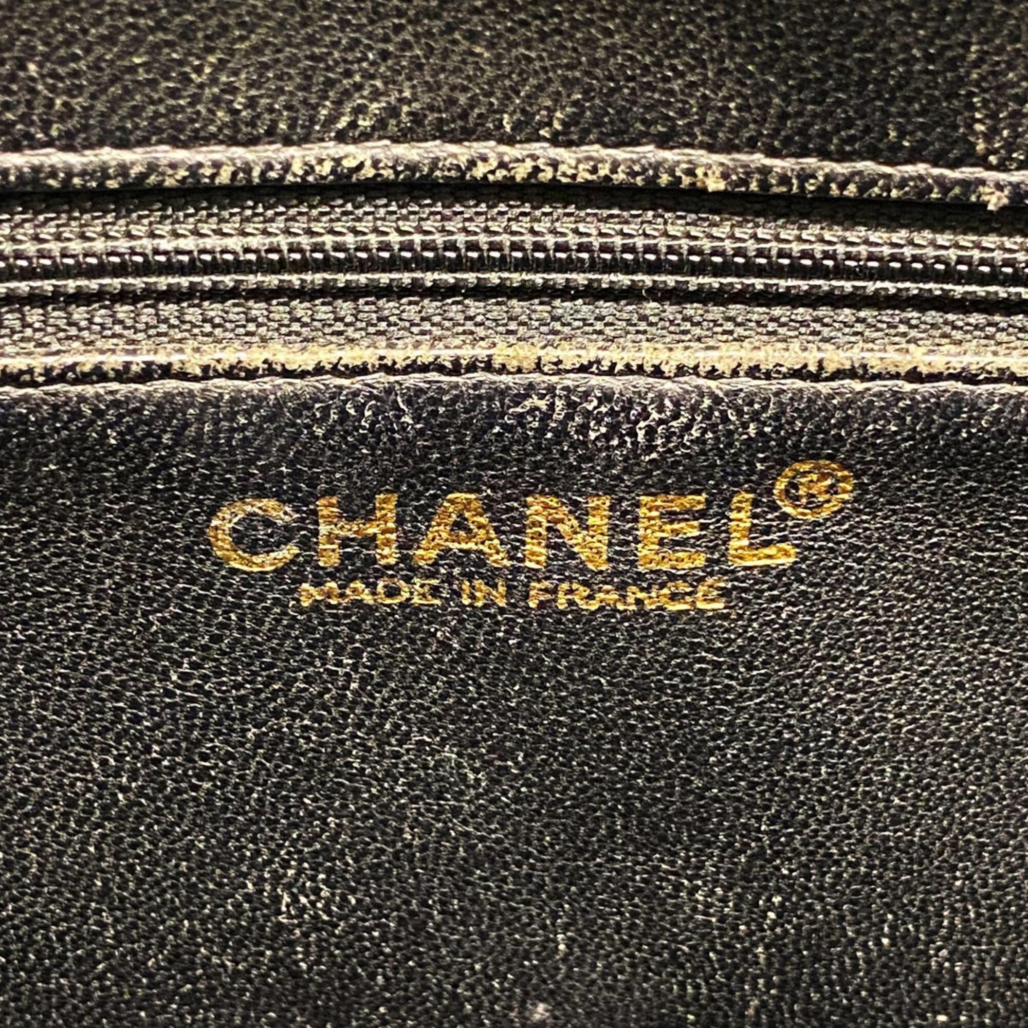 Chanel Black Grained Calfskin Tote Bag (Pre-Owned)