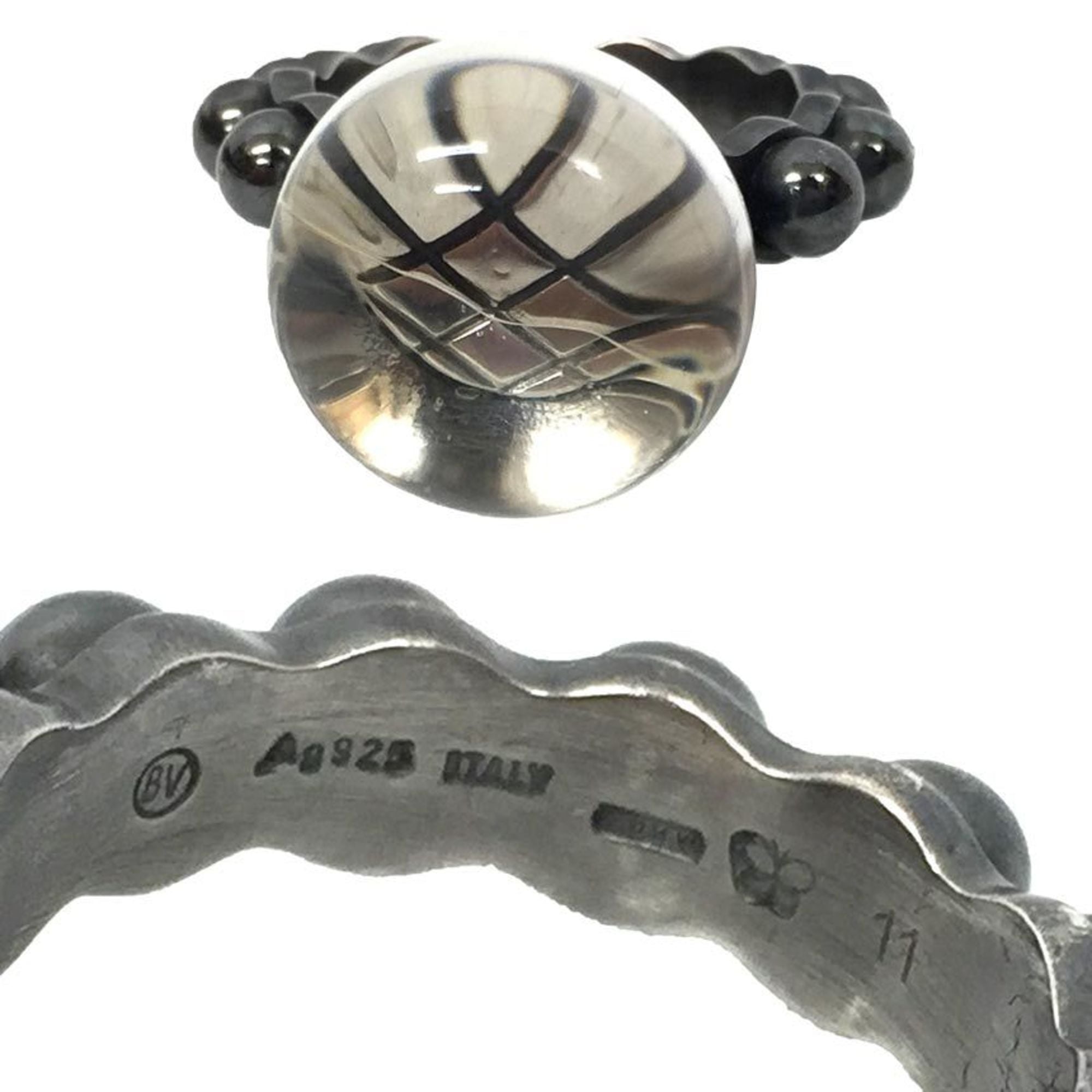Bottega Veneta Silver 925 Band Ring (Pre-Owned)
