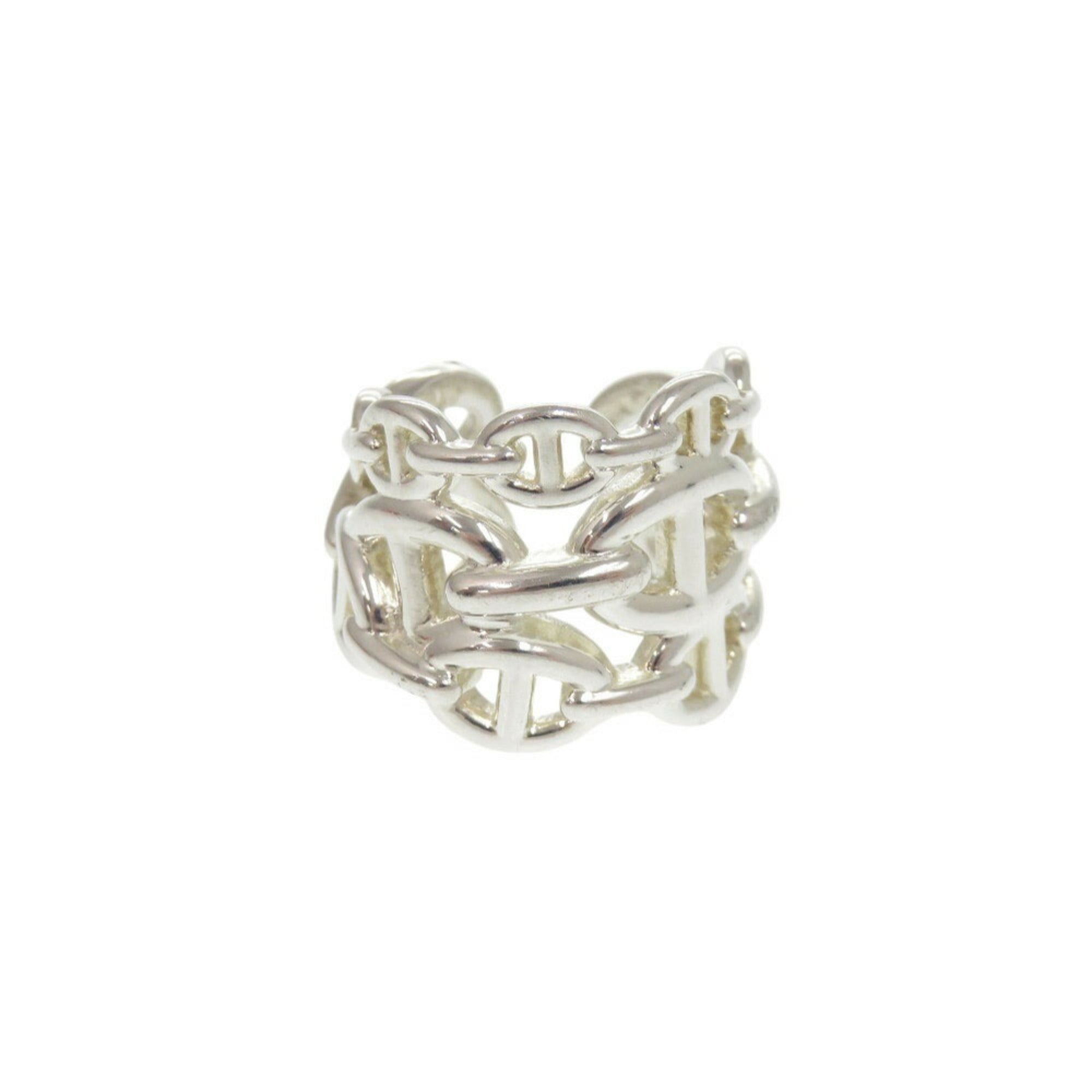 Hermes Silver Silver 925 Band Ring (Pre-Owned)