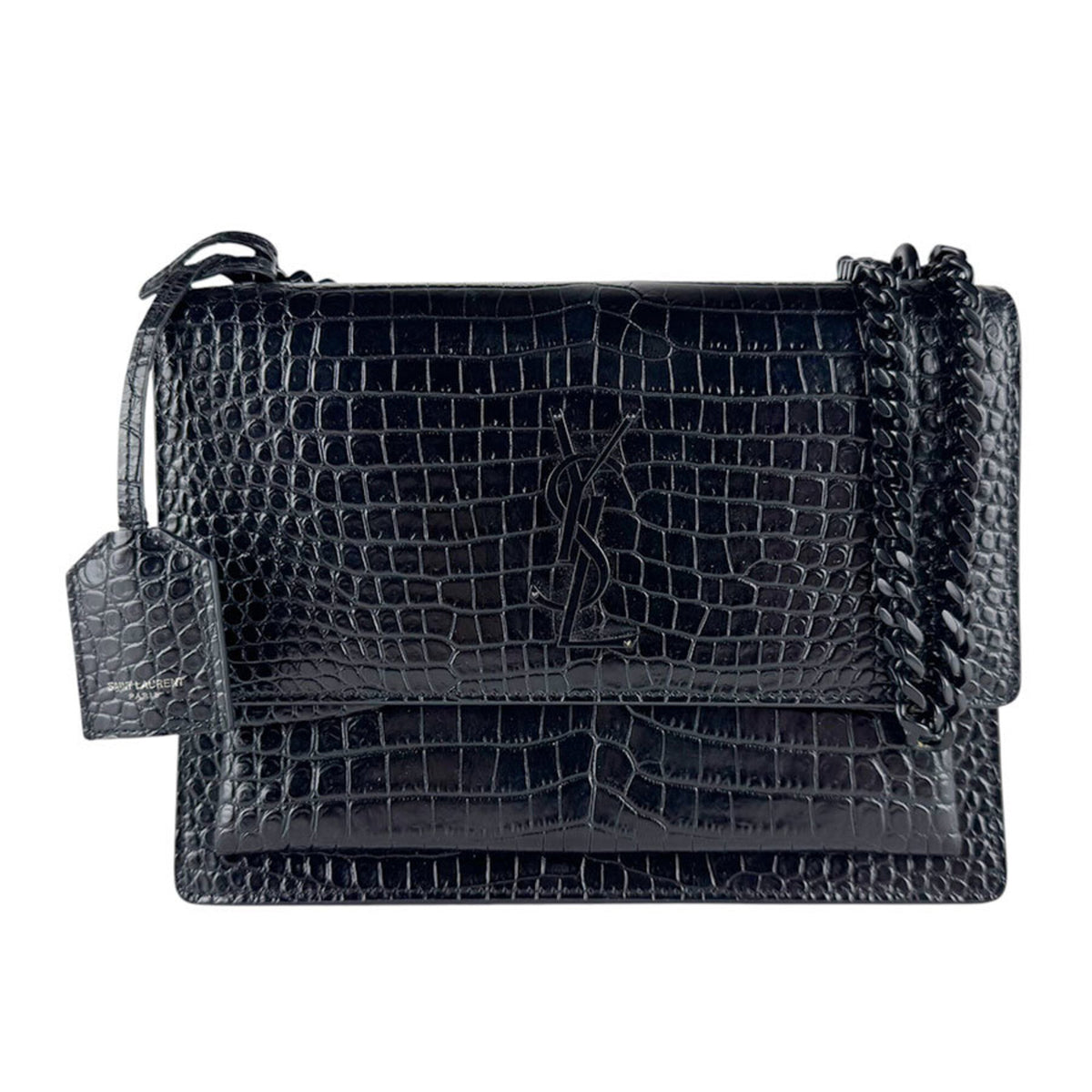 Saint Laurent Black Leather Shoulder Bag (Pre-Owned)