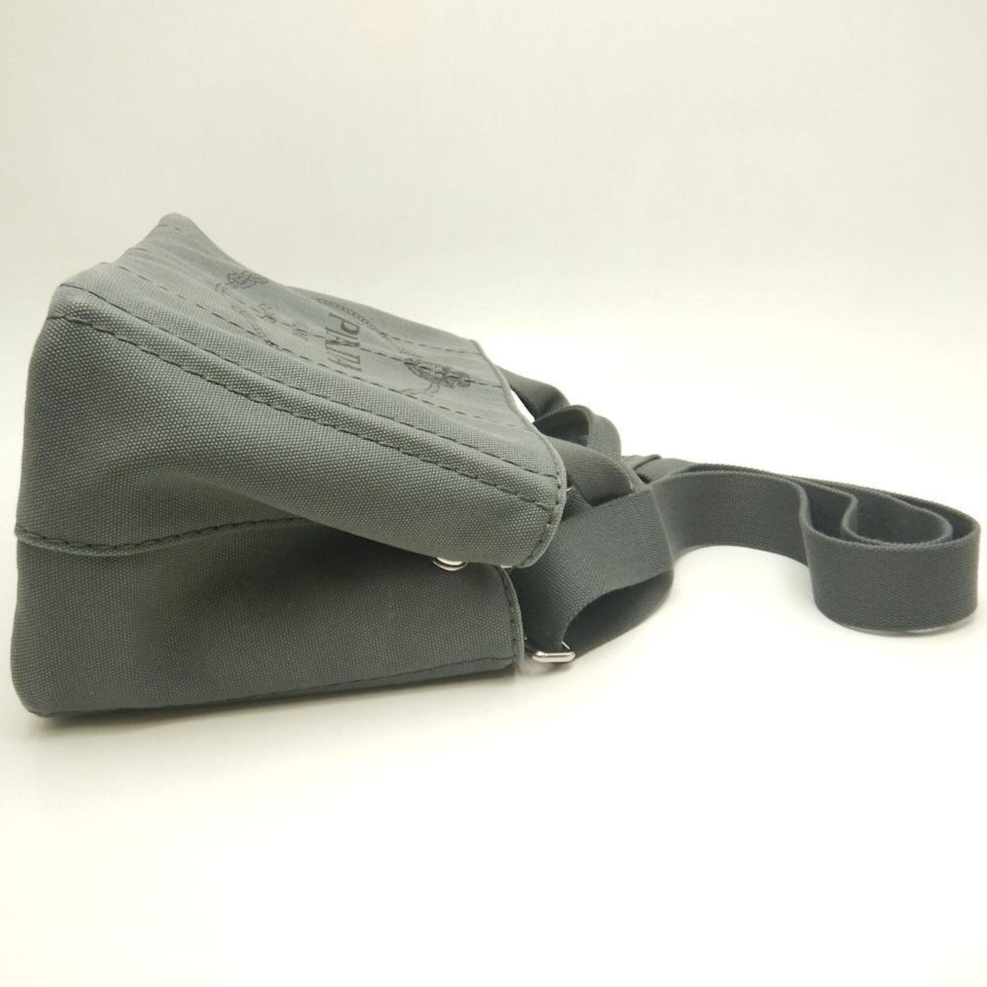 Prada Canapa Ardesia Canvas Tote Bag (Pre-Owned)