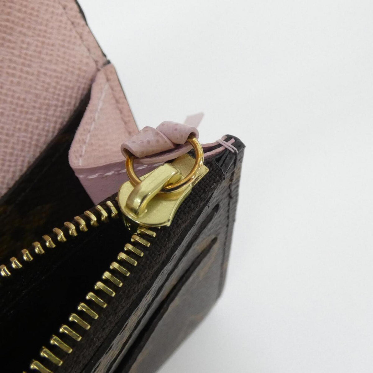 Louis Vuitton Monogram Marron Rose Ballerine Coated Canvas Long Wallet (Bi-Fold) (Pre-Owned)
