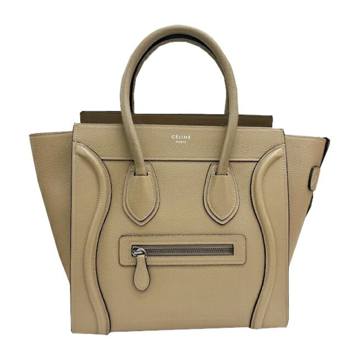 Celine Grayish Leather Handbag Tote Bag (Pre-Owned)