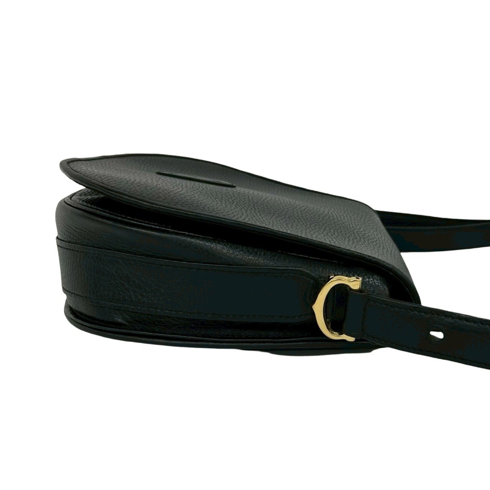 Cartier Black Leather Shoulder Bag (Pre-Owned)