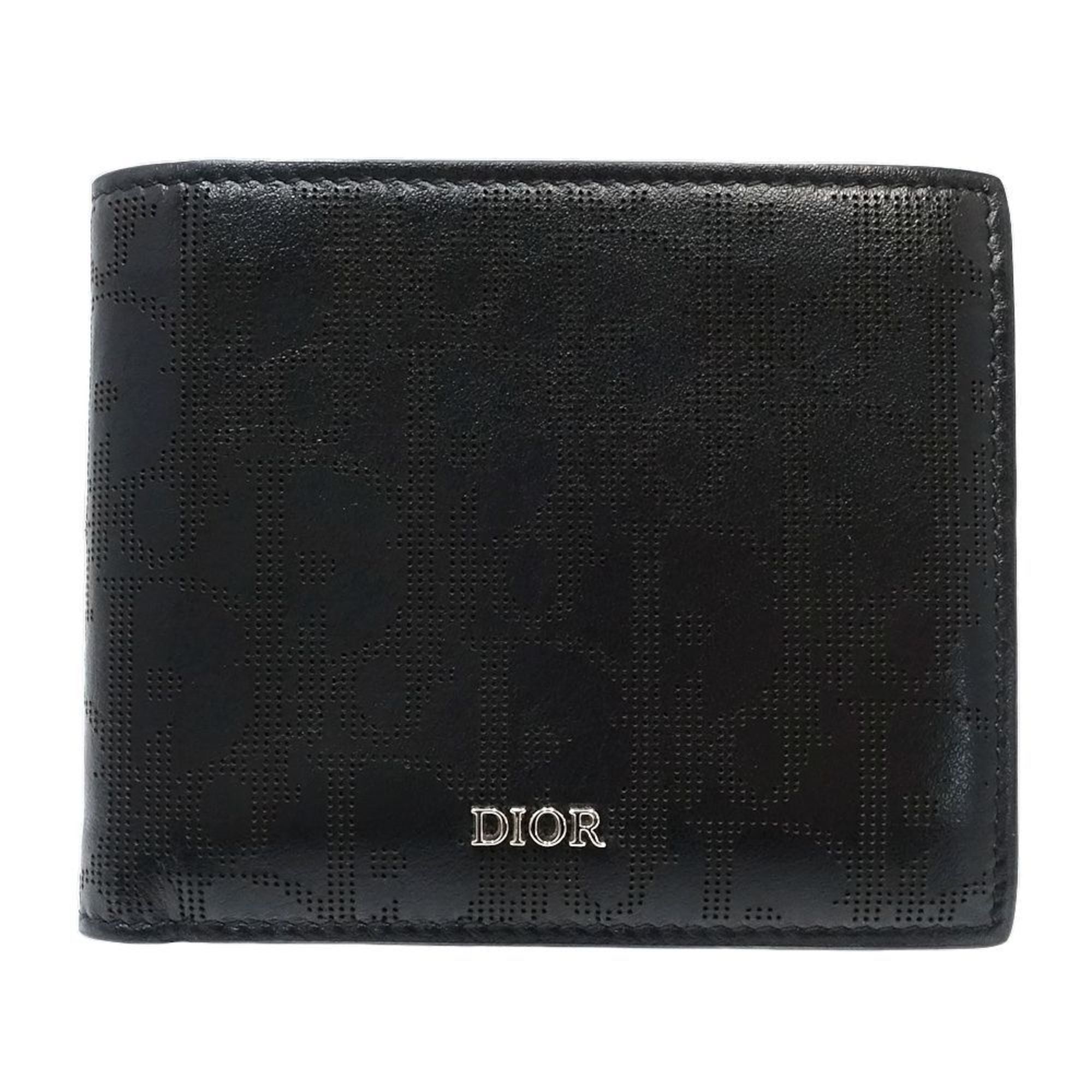 Christian Dior Black Leather Wallet (Bi-Fold) (Pre-Owned)