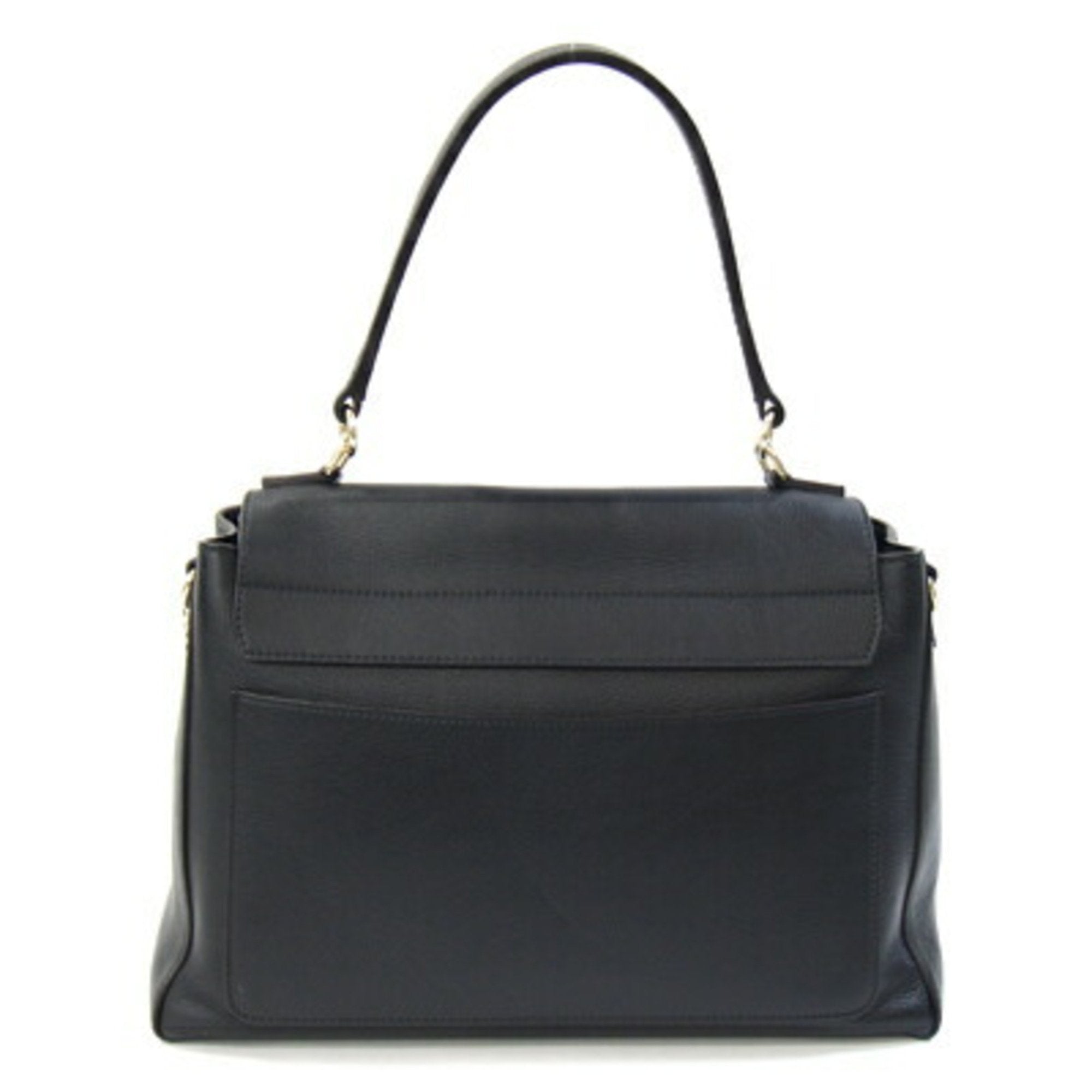 Chloé Black Leather Handbag Shoulder Bag (Pre-Owned)