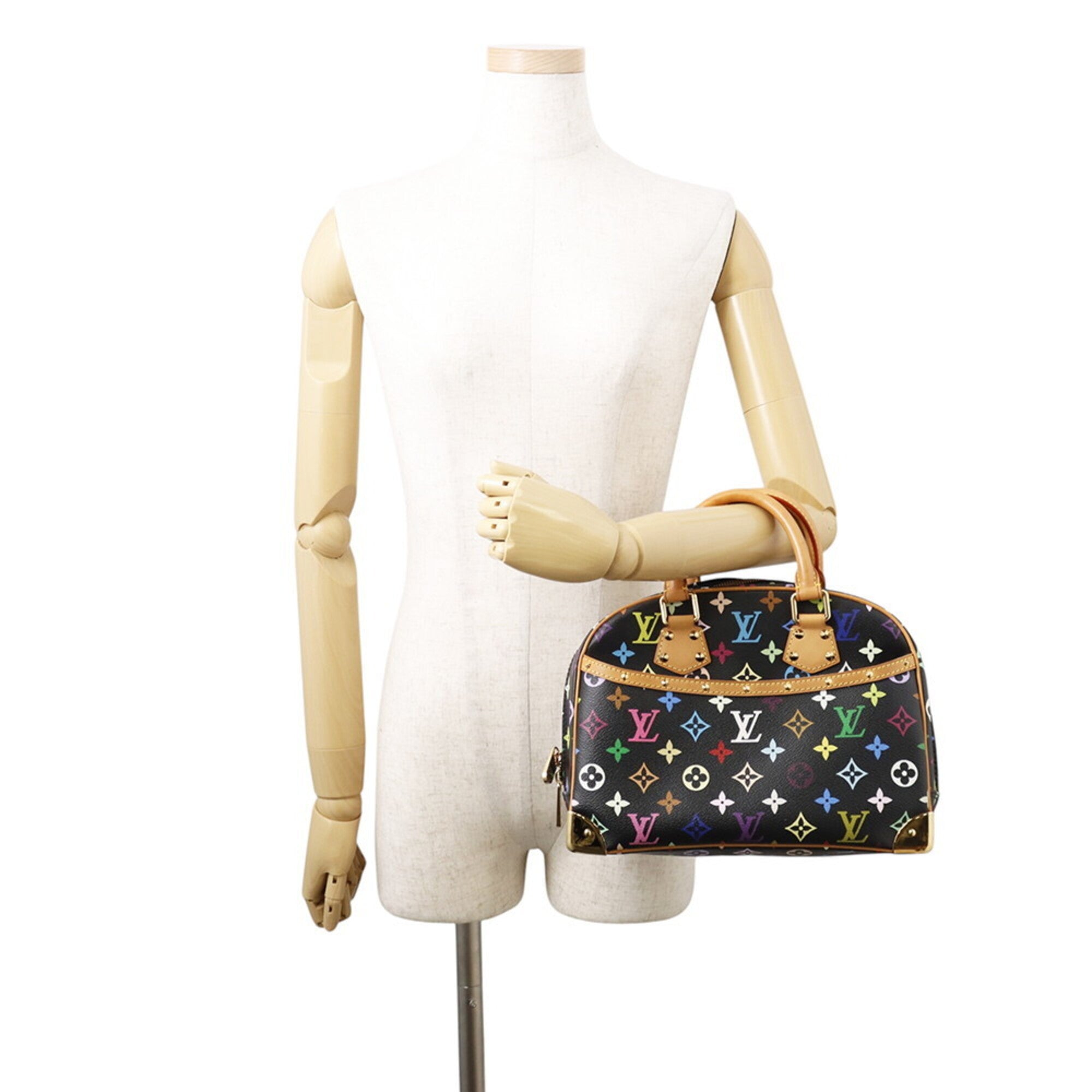 Louis Vuitton Beige Noir Monogram Multicolore Handbag (Pre-Owned)
