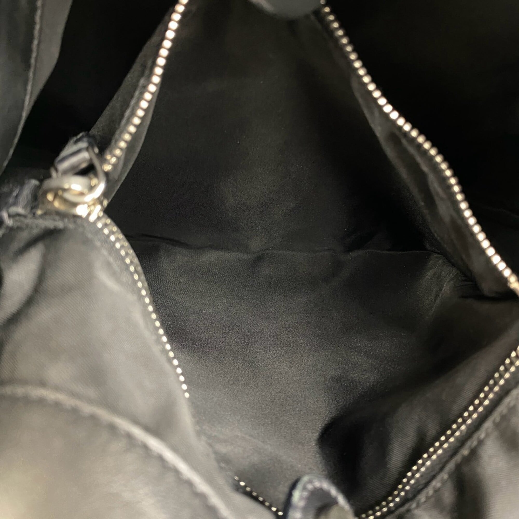 Prada Black Nylon Leather Boston Bag Shoulder Bag Tote Bag (Pre-Owned)