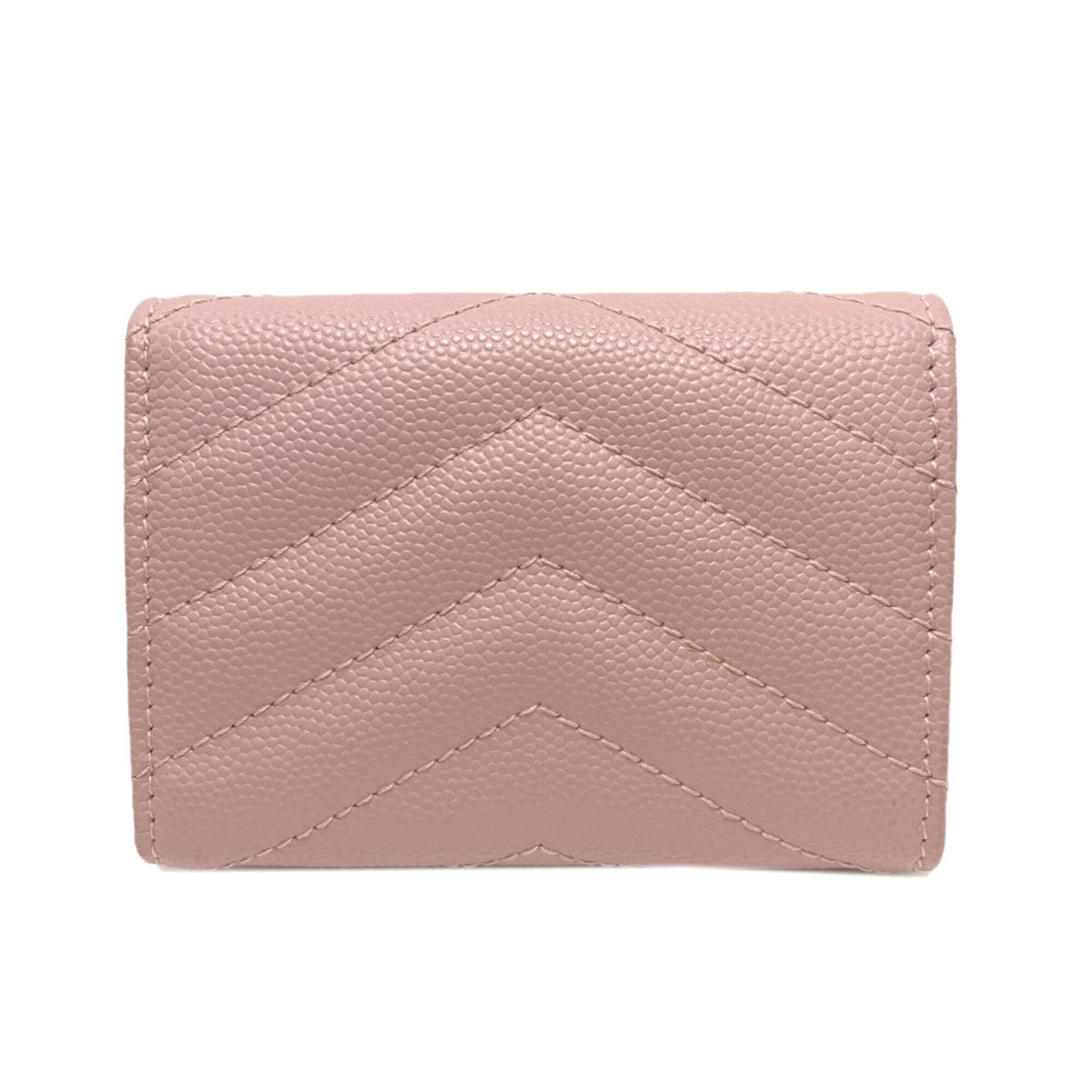 Yves Saint Laurent Pink Leather Wallet (Tri-Fold) (Pre-Owned)